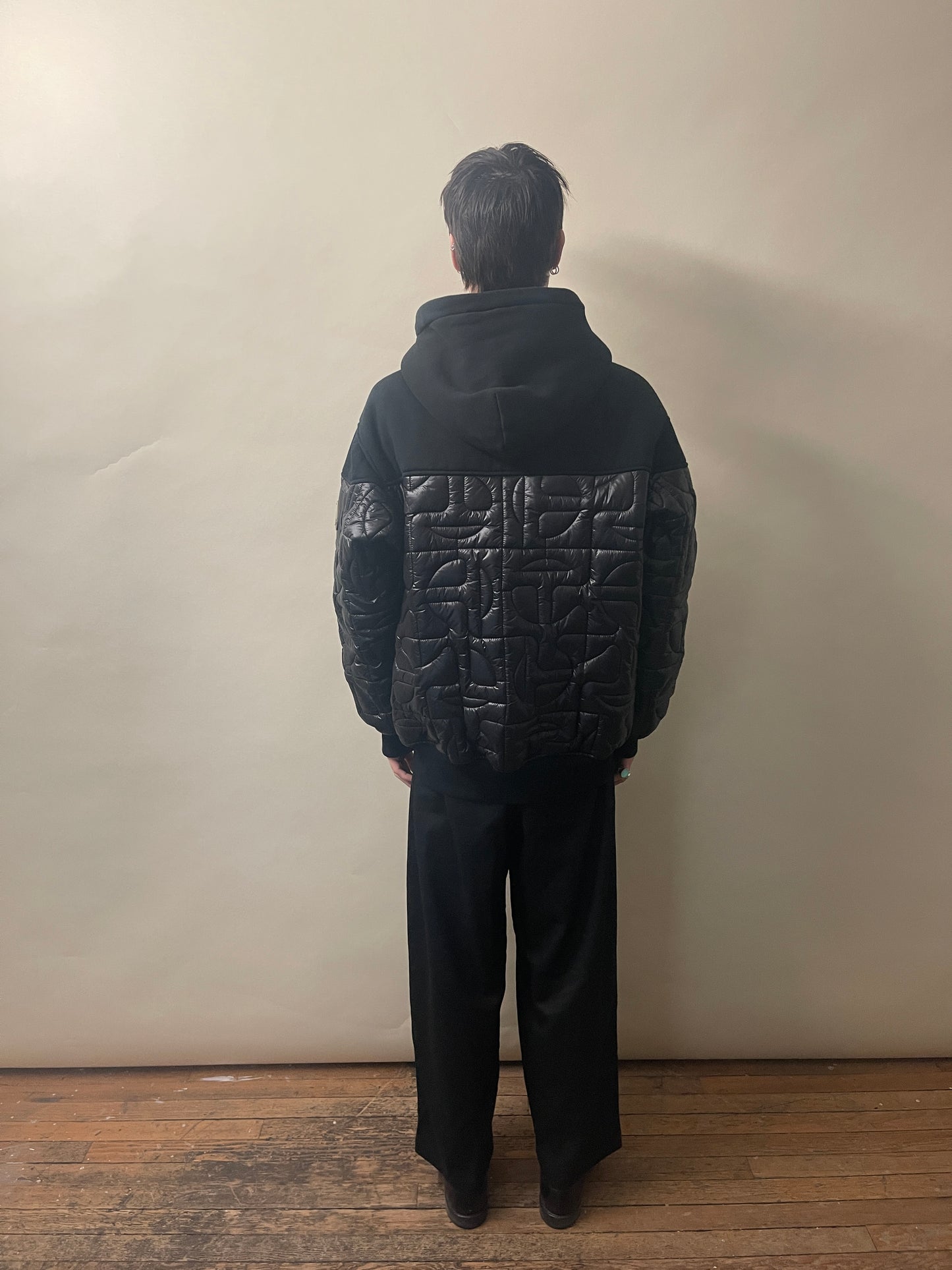 Moose Knuckles x Telfar Black Quilted Hoodie Large - L