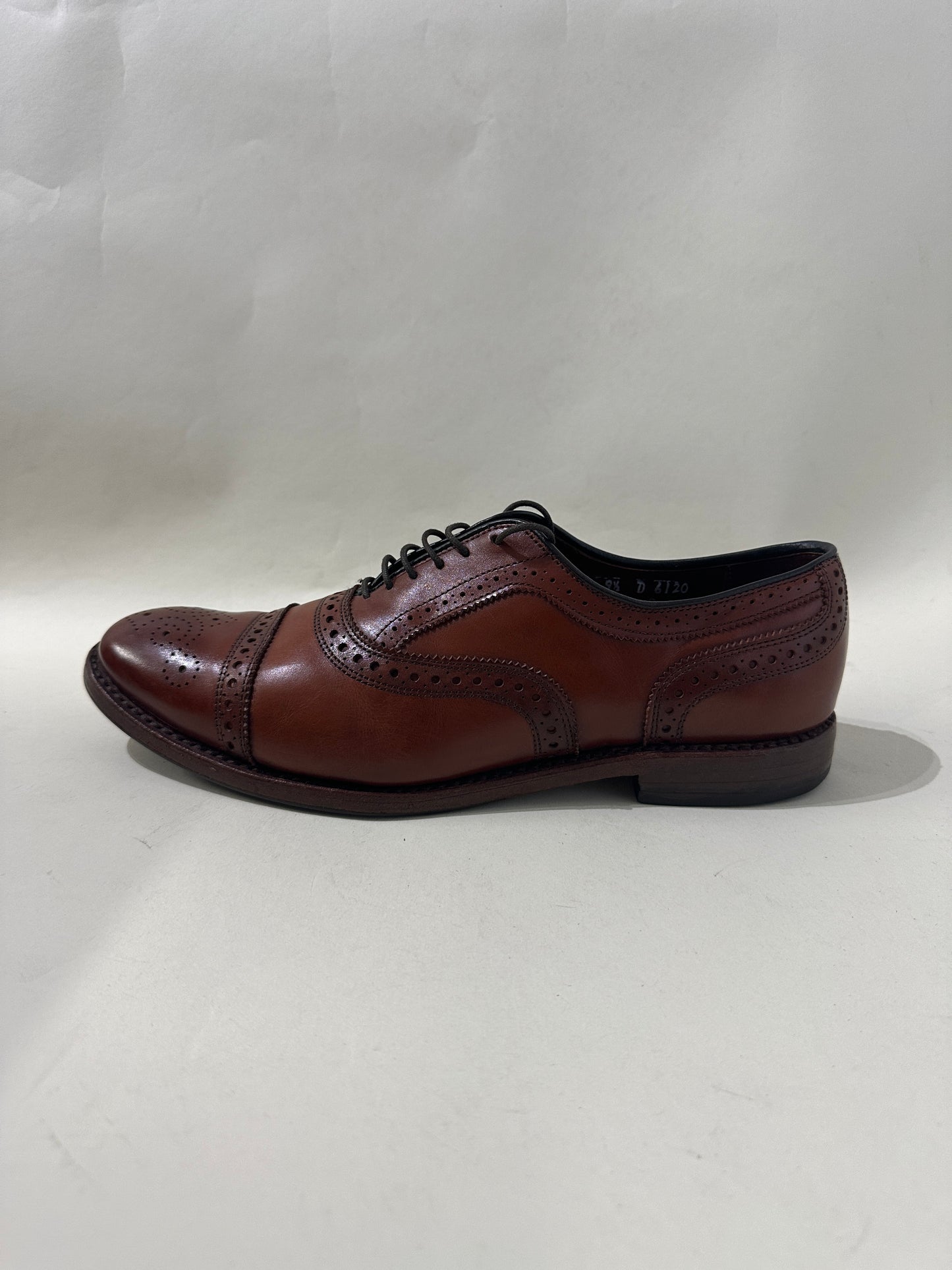 Allen Edmonds Cognac Brown Leather Strand Cap Toe Oxford Dress Shoes 9.5 M / 11 W
