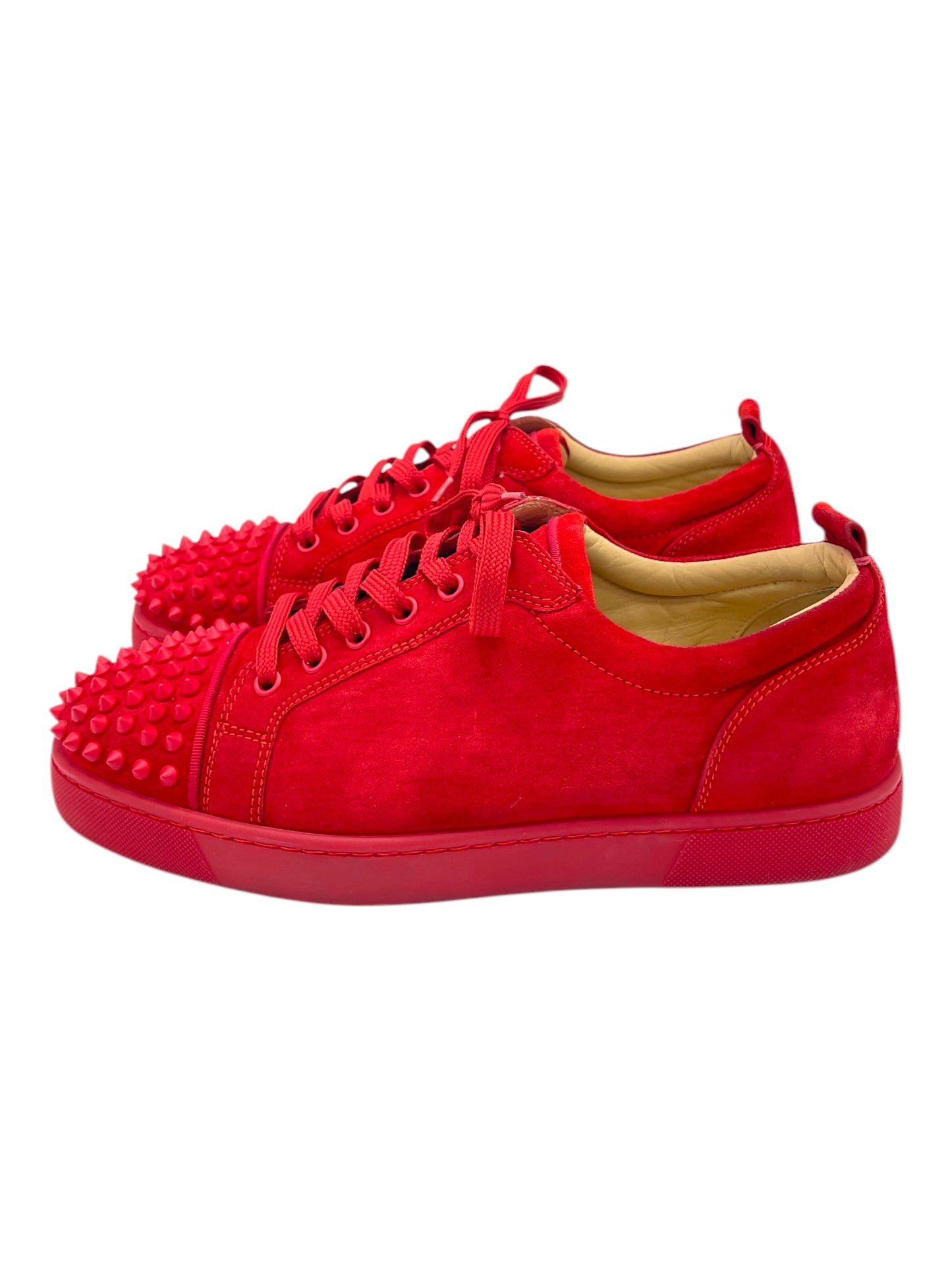 Christian Louboutin Red Suede Spikes Low Top Sneakers 9 M / 10.5 W