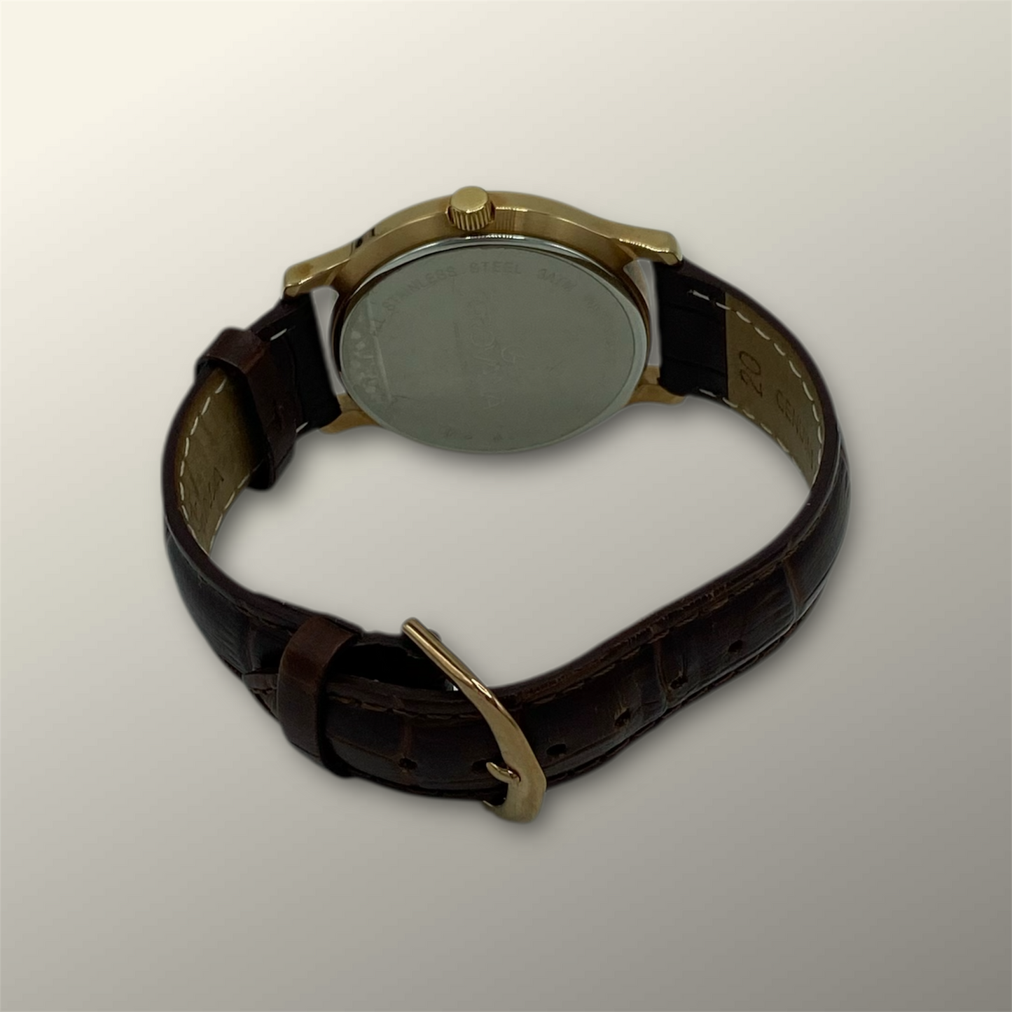 Grovana Gold & White Moon Phase Watch