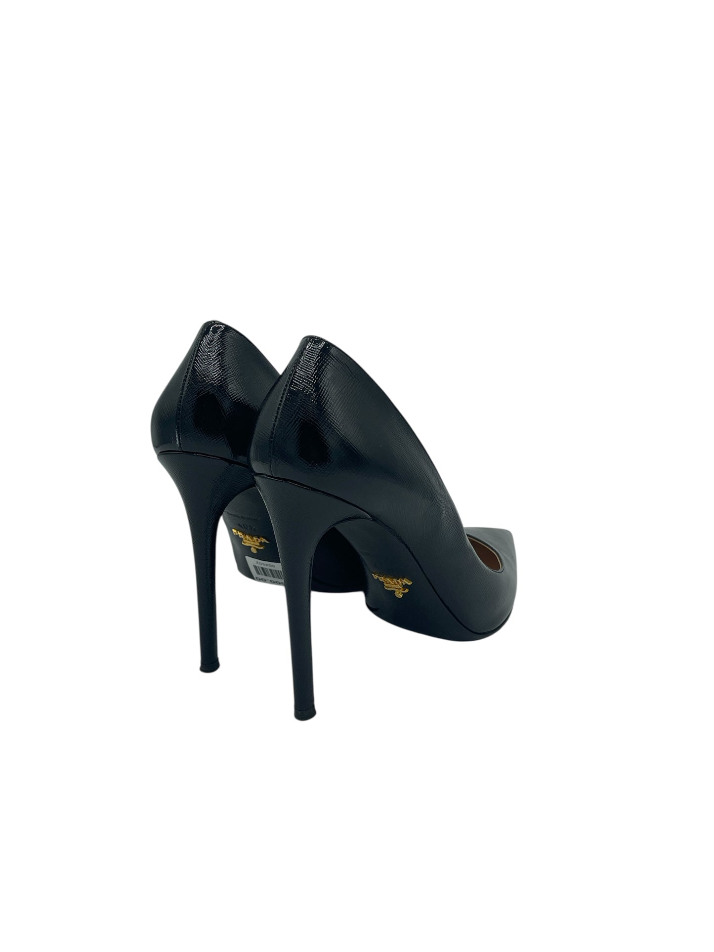 Prada Black Patent Saffiano Leather Pumps 9 M / 10.5 W
