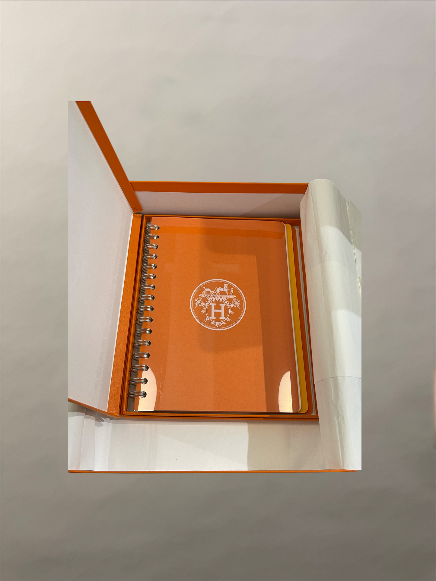 Hermes Light Brown Togo Calfskin Ulysse Notebook