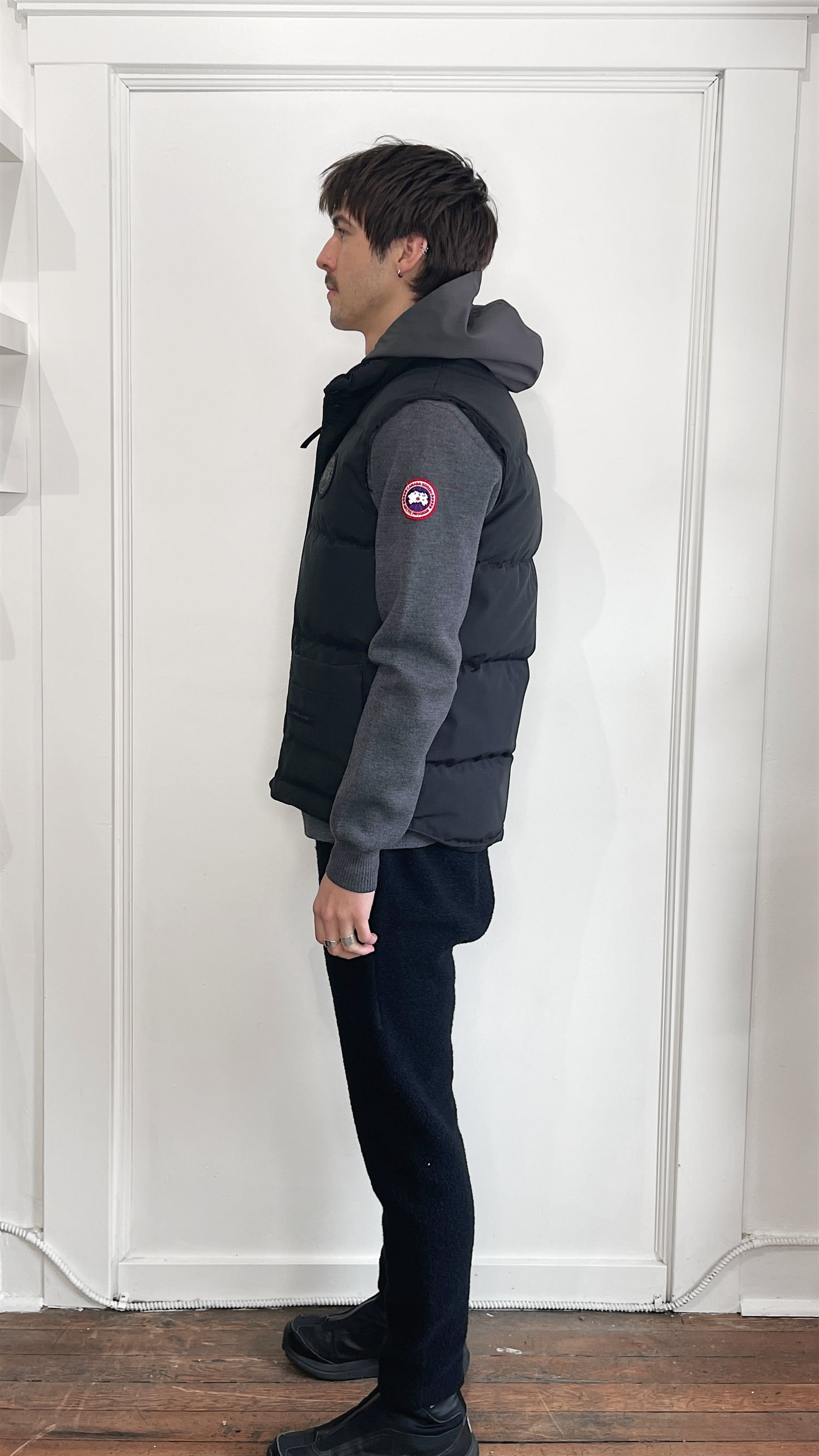 Canada Goose Black Label Black Down Filled Freestyle Crew Vest Medium