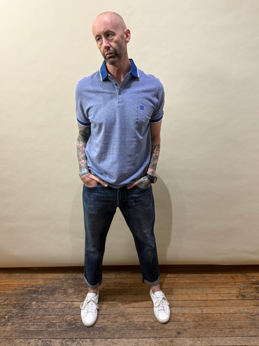 Givenchy Blue Cotton SS Polo Shirt Large - L