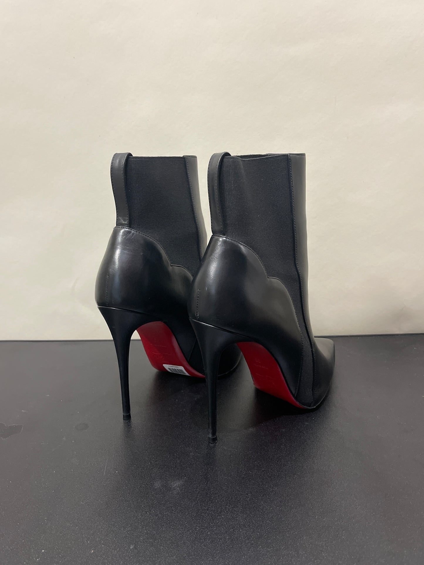 Christian Louboutin Black Leather Chick Booty 100 Ankle Boots 7.5 M / 9 W