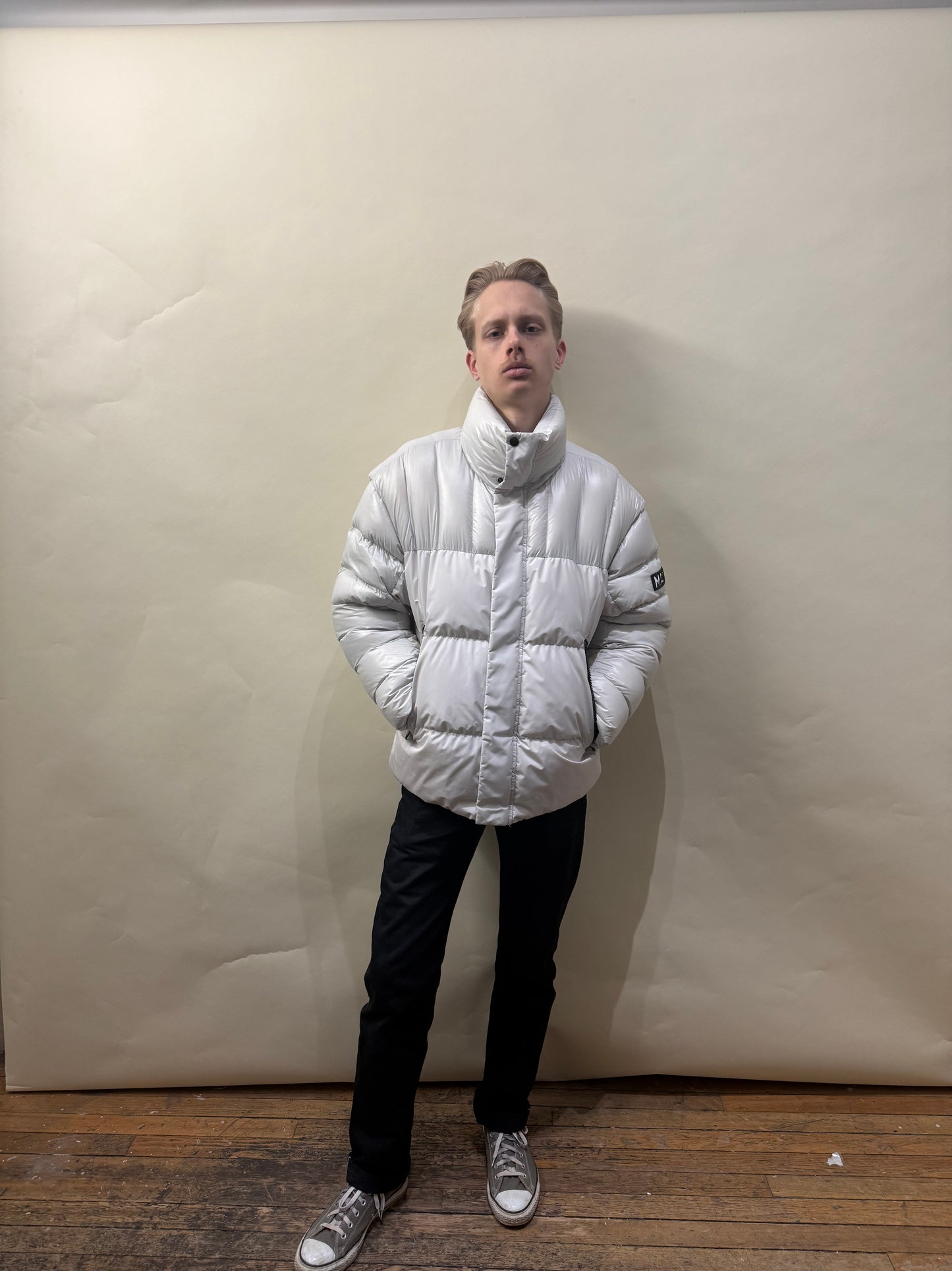 Mackage White Frederic 2-in-1 Convertible Down Coat Large - L