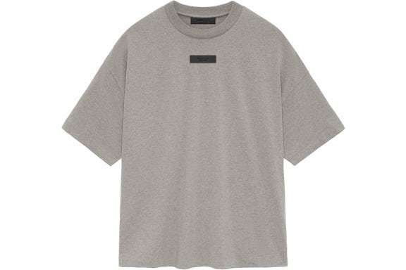 Essentials Fear of God Heather Grey Tab Detail Crewneck T-Shirt