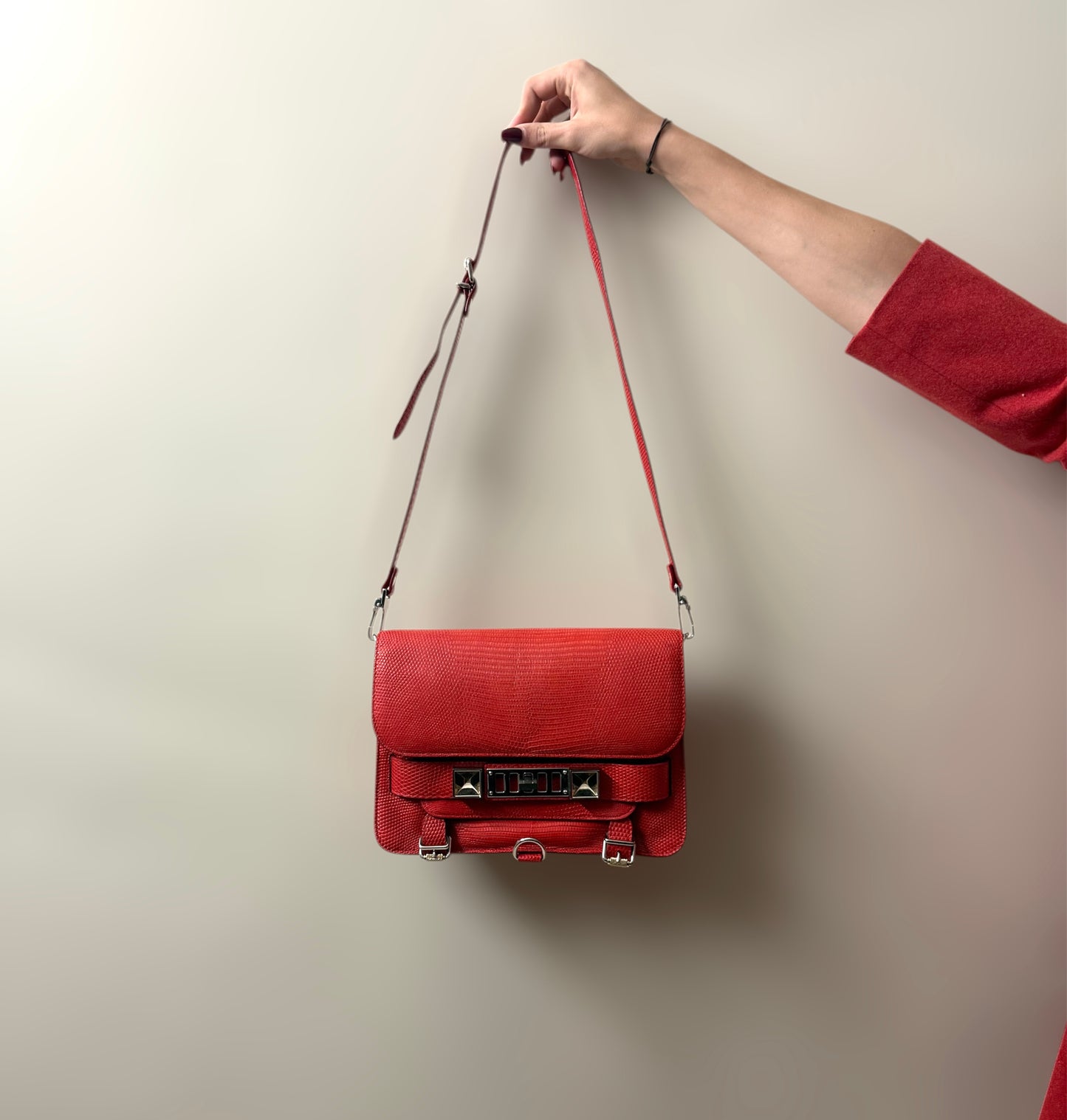 Proenza Schouler Red Iguana Skin PS11 Handbag