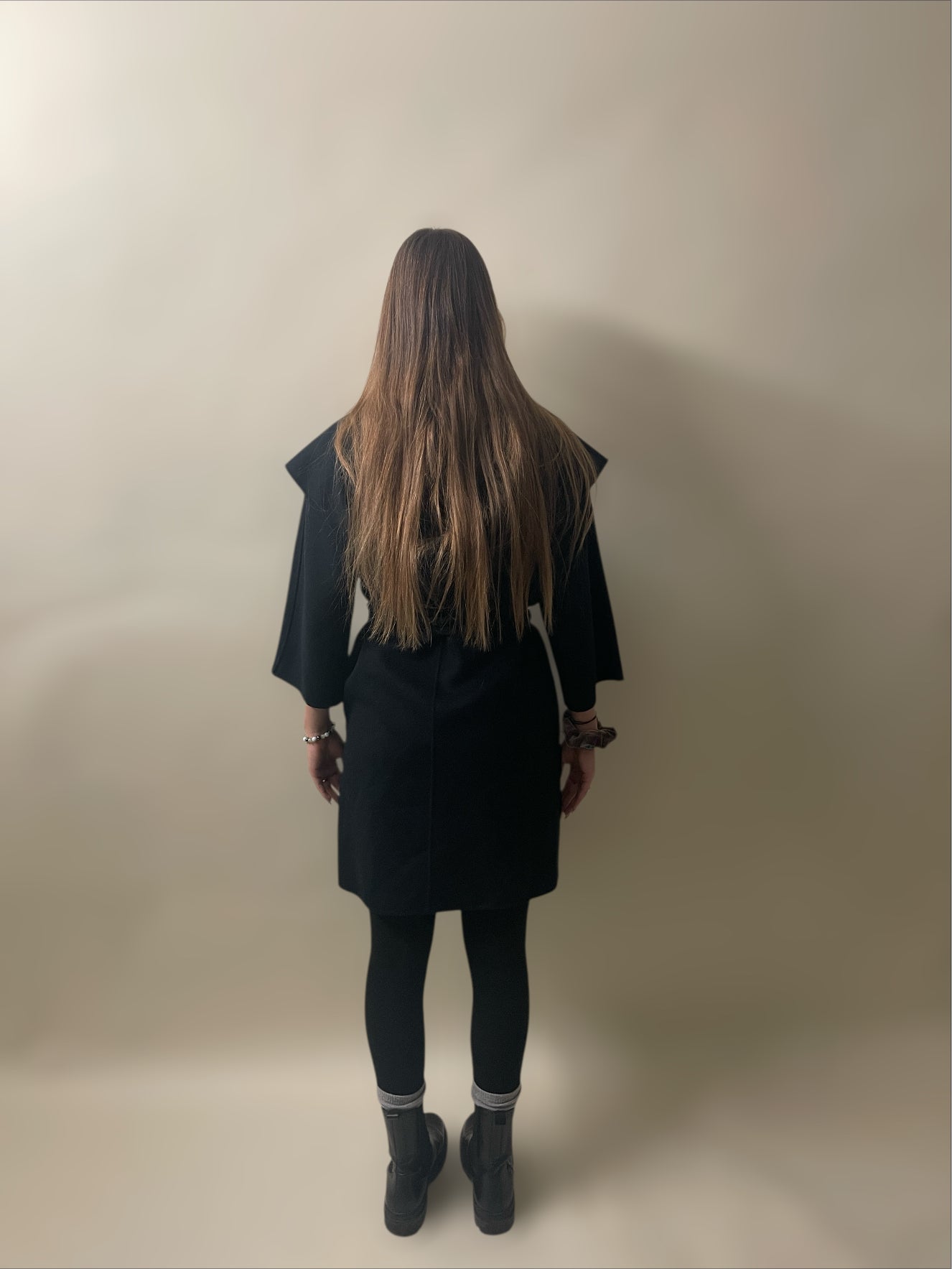 MaxMara Navy Blue Wool Blend Hooded Coat Medium - M