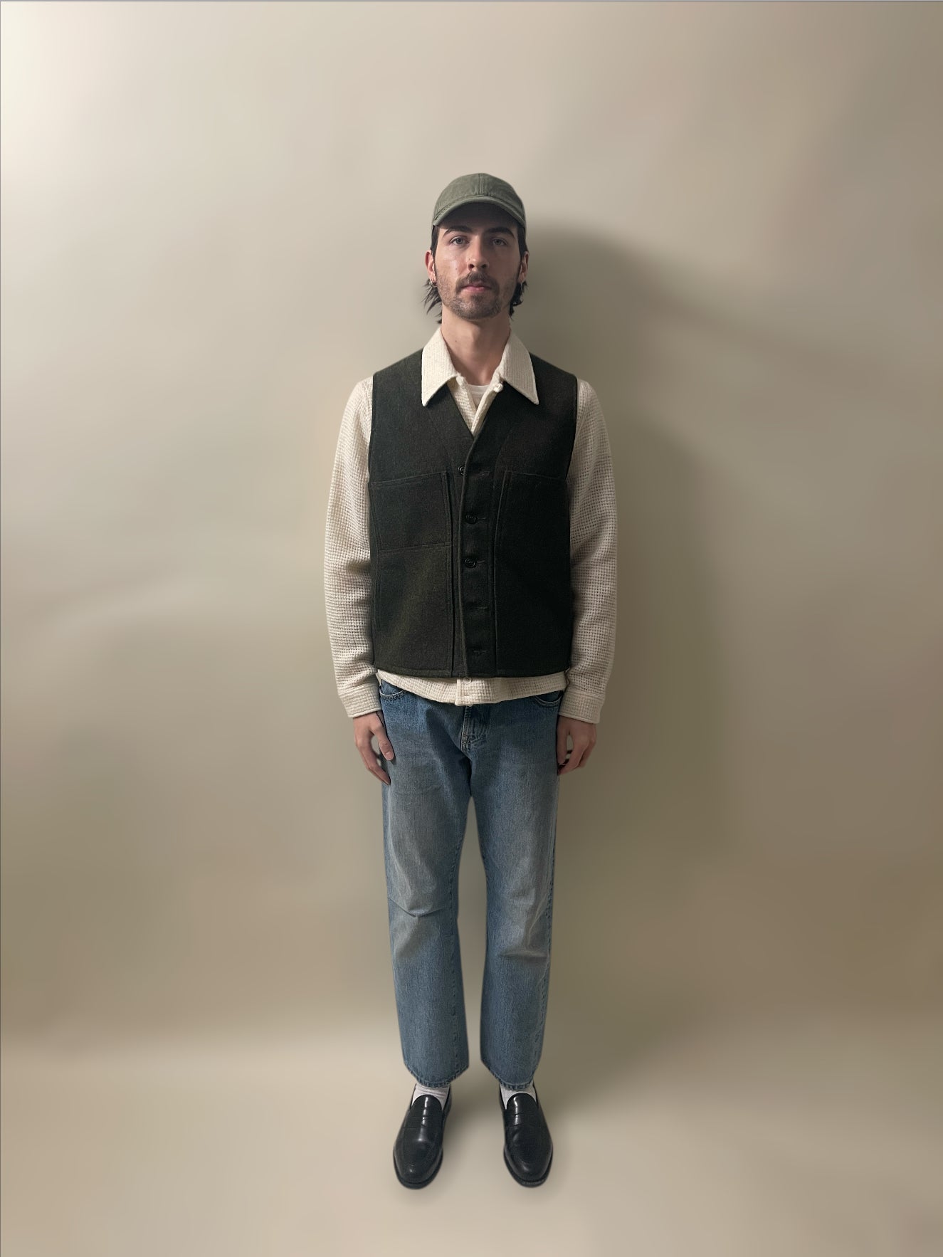 Filson Forest Green Wool Mackinaw Vest Medium - M