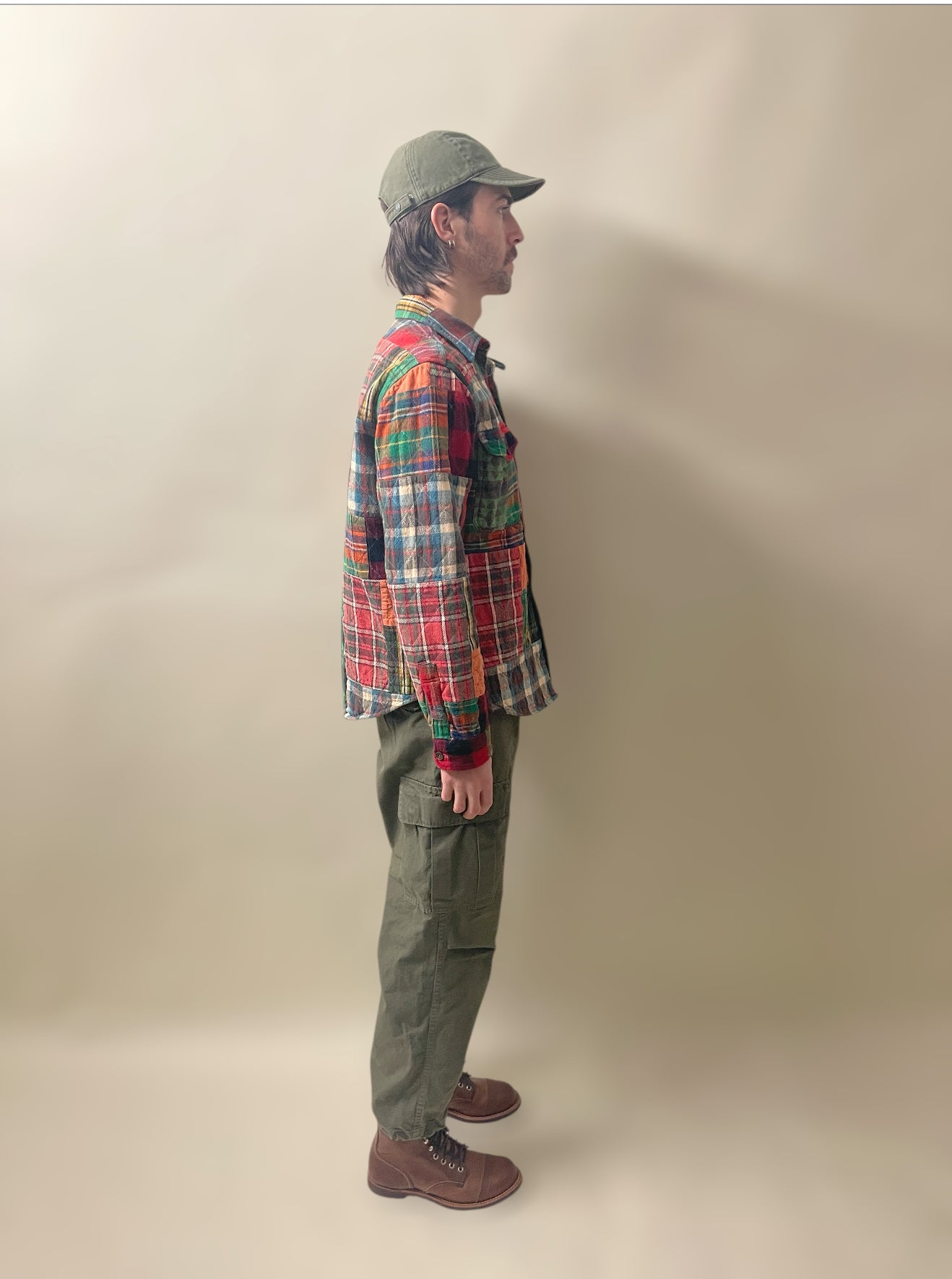 Polo Ralph Lauren Multicolour Quilted Patchwork Flannel Overshirt Medium - M