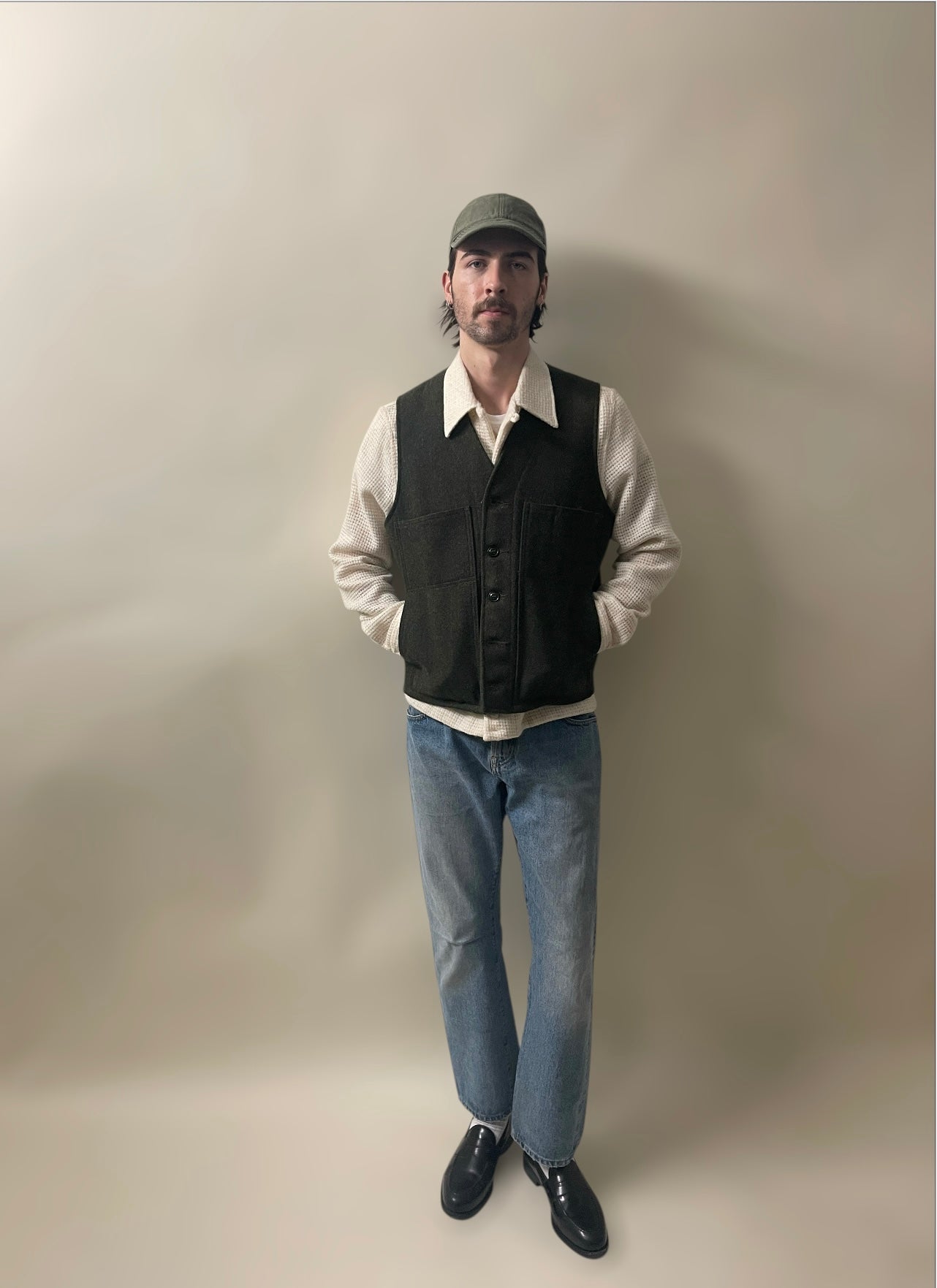 Filson Forest Green Wool Mackinaw Vest Medium - M