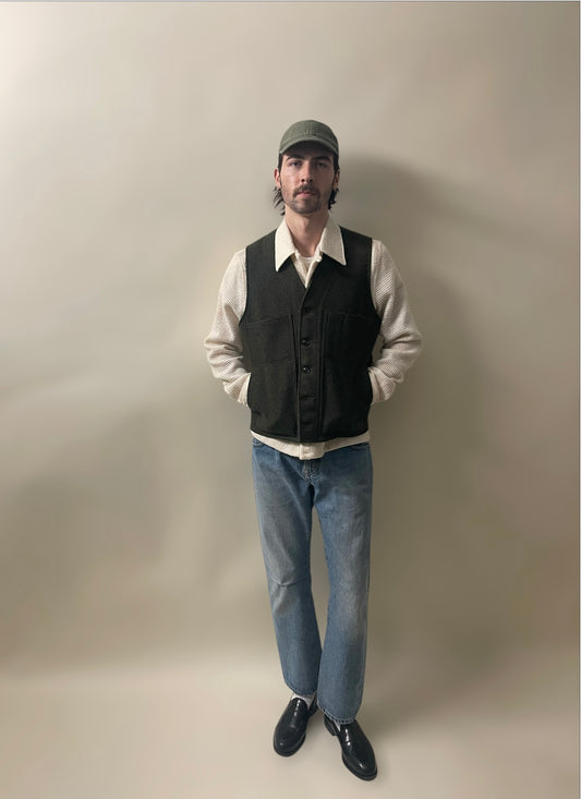 Filson Forest Green Wool Mackinaw Vest Medium - M