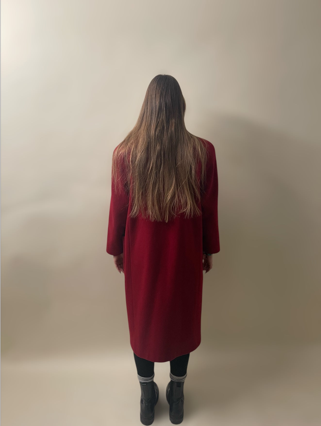 London Fog Red Wool Double Breasted Overcoat 14
