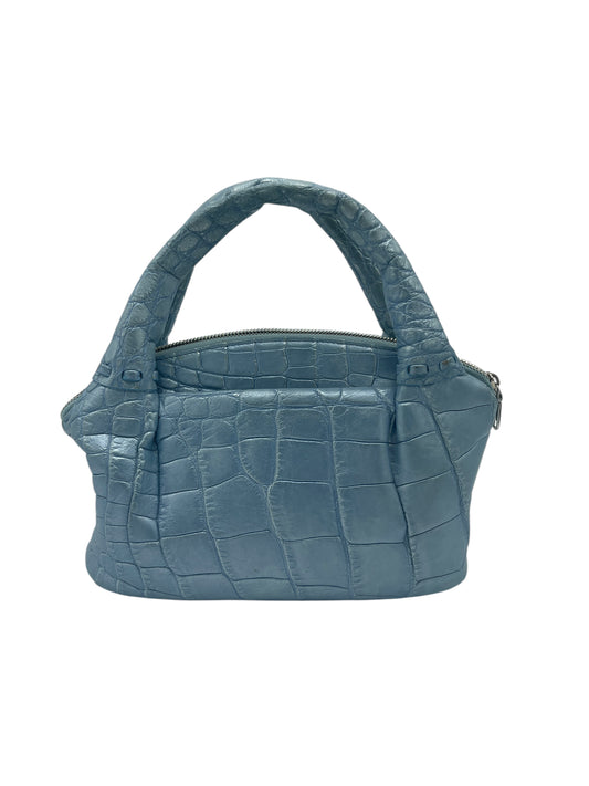 Kwanpen Baby Blue Crocodile Skin Handbag