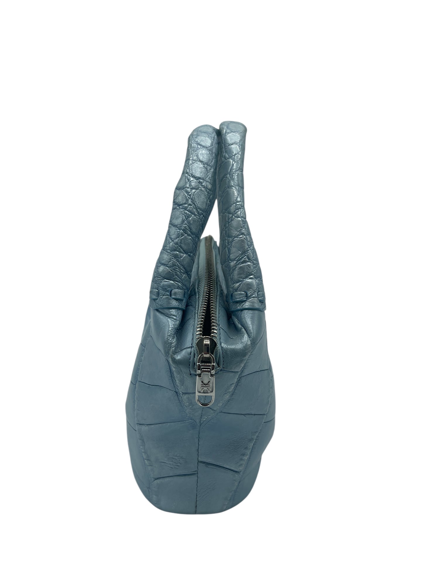 Kwanpen Baby Blue Crocodile Skin Handbag