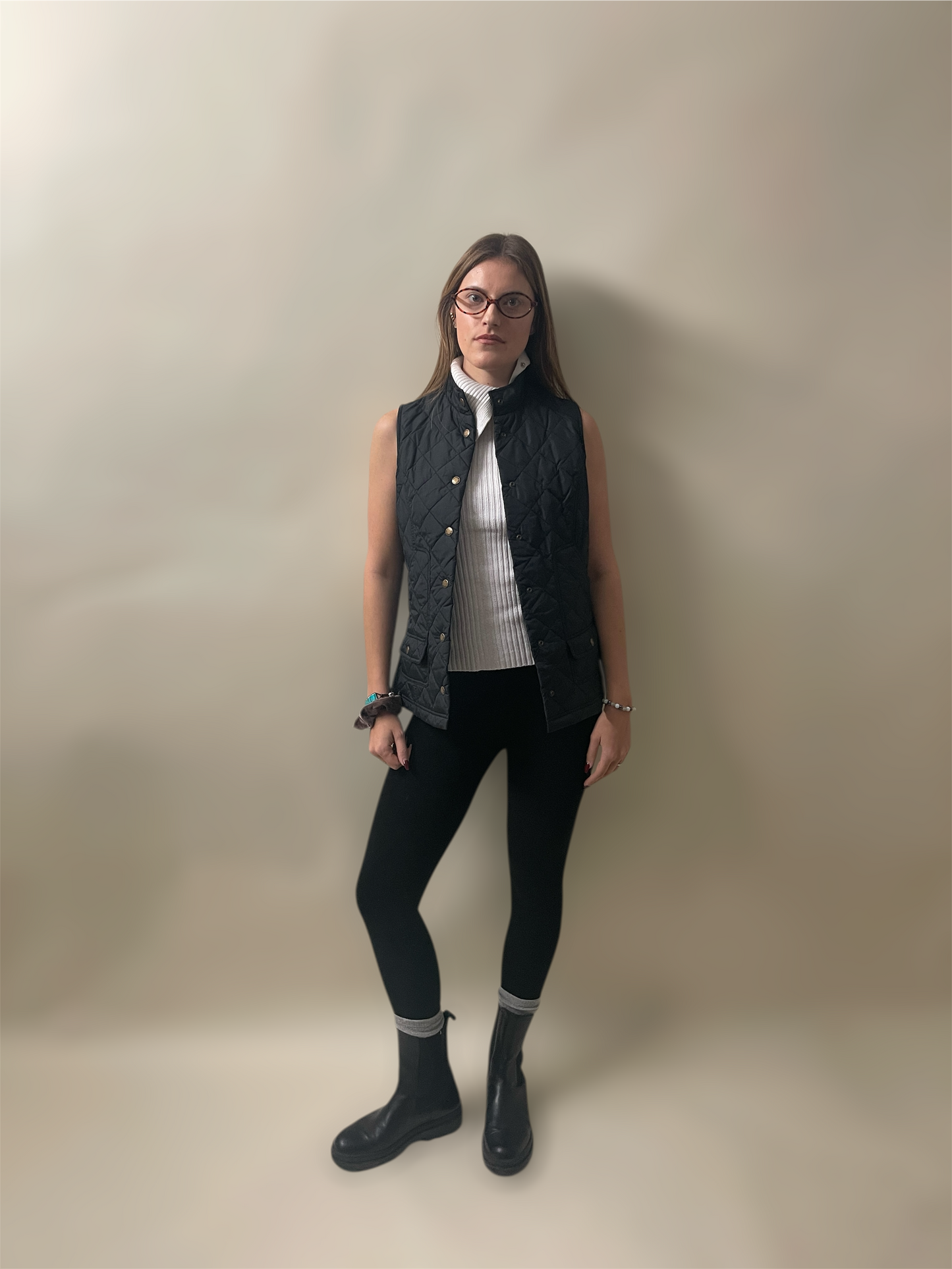 Filson Black Nylon Quilted Multi Pocket Vest Extra Small - XS