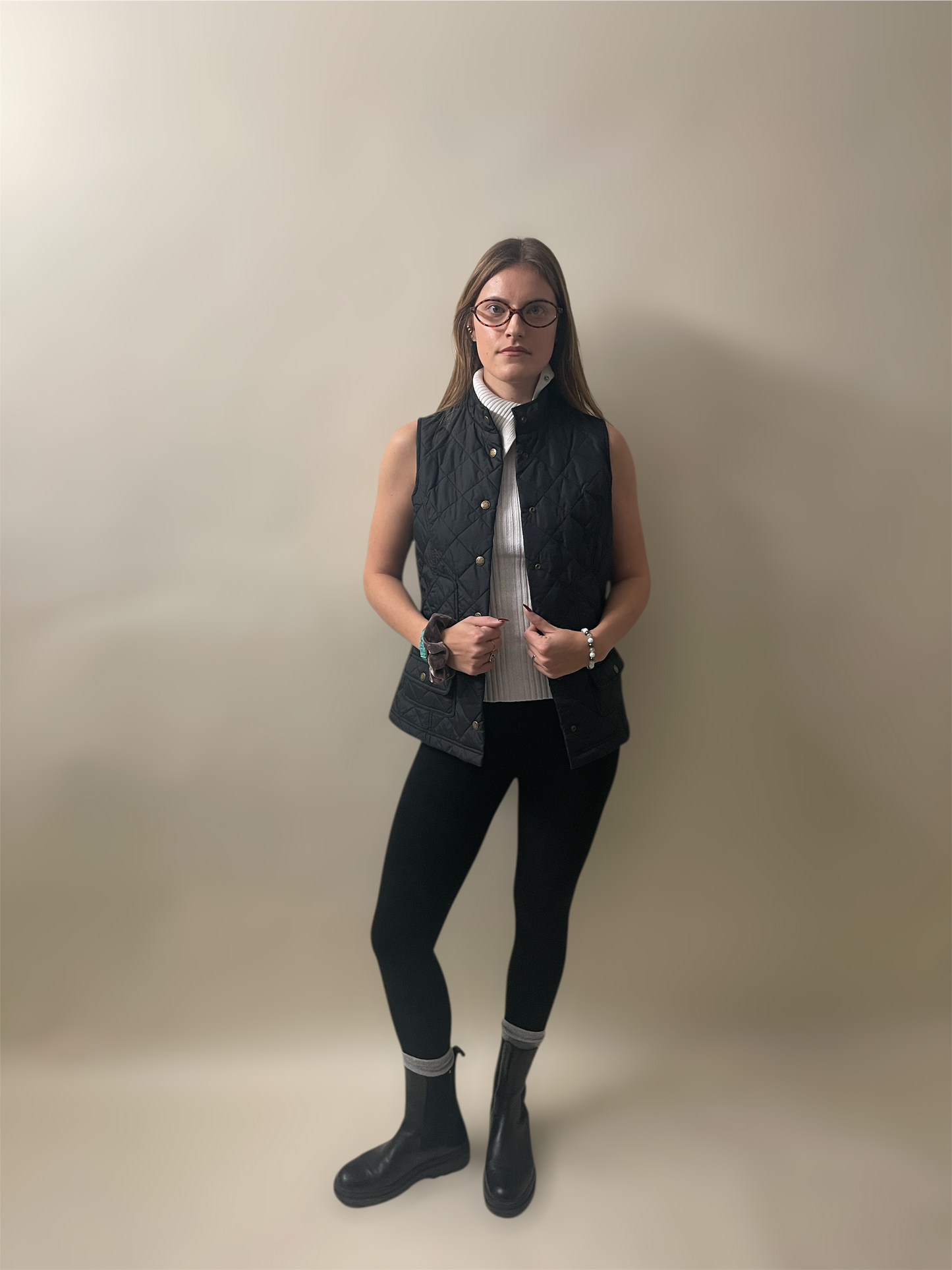 Filson Black Nylon Quilted Multi Pocket Vest Extra Small - XS