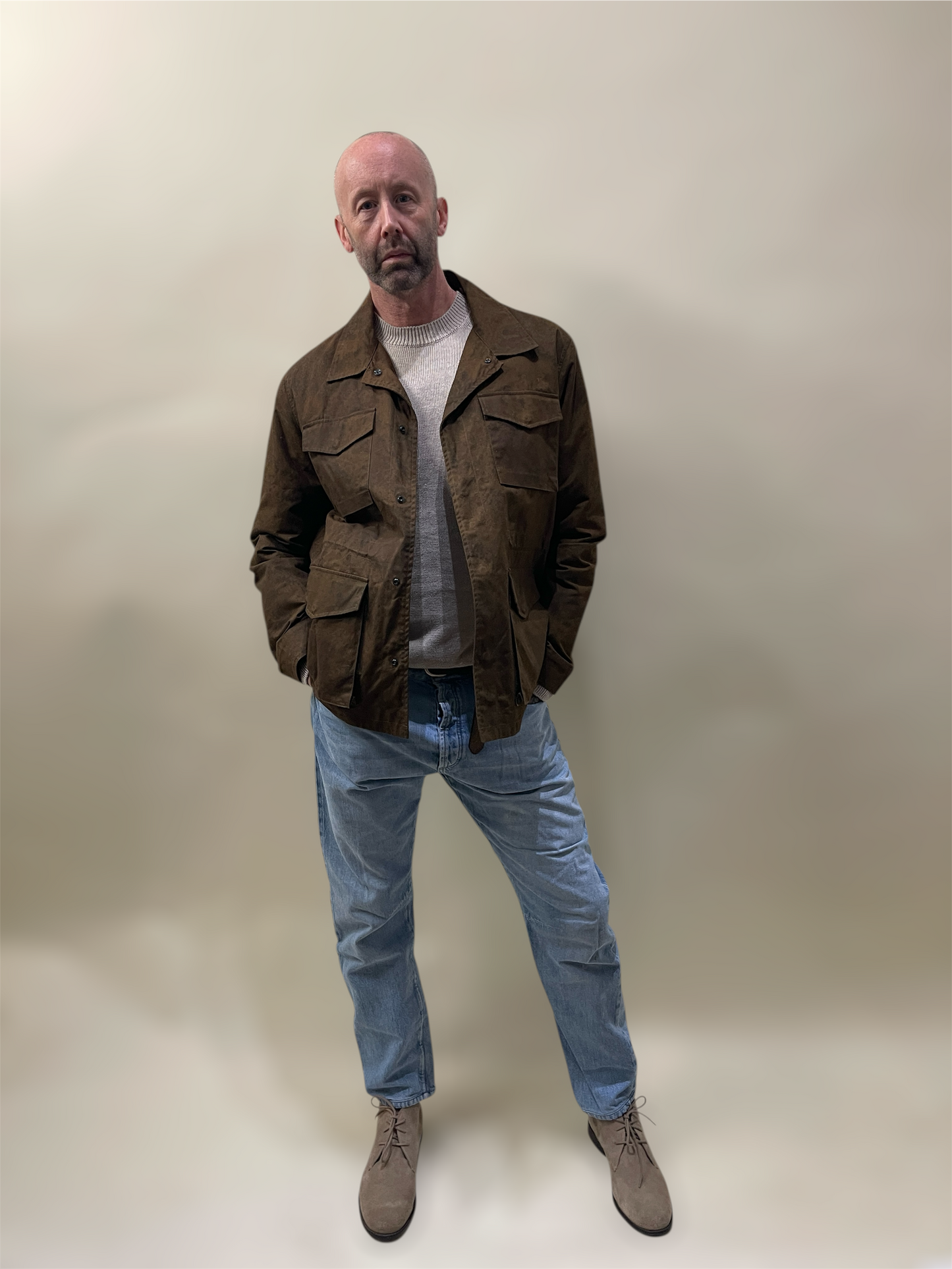 Forét Brown Cotton Hike Field Jacket Large - L