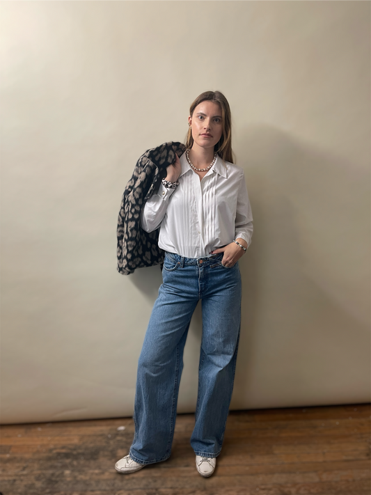 Wrangler x STAUD Light Wash Loose Flared Jeans 26