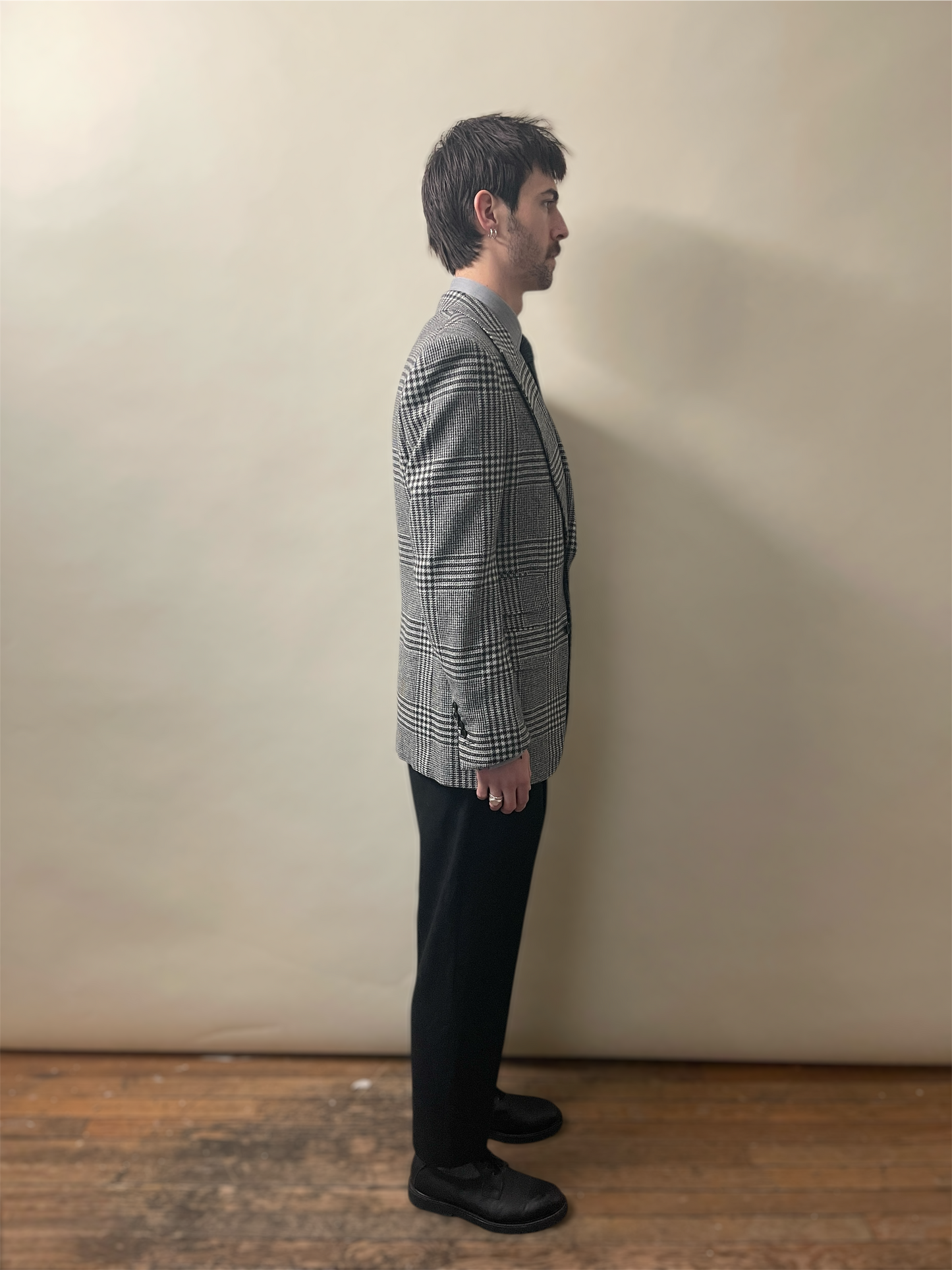 Tom Ford Multi Grey Glen Check Wool Cashmere Atticus Blazer 38R