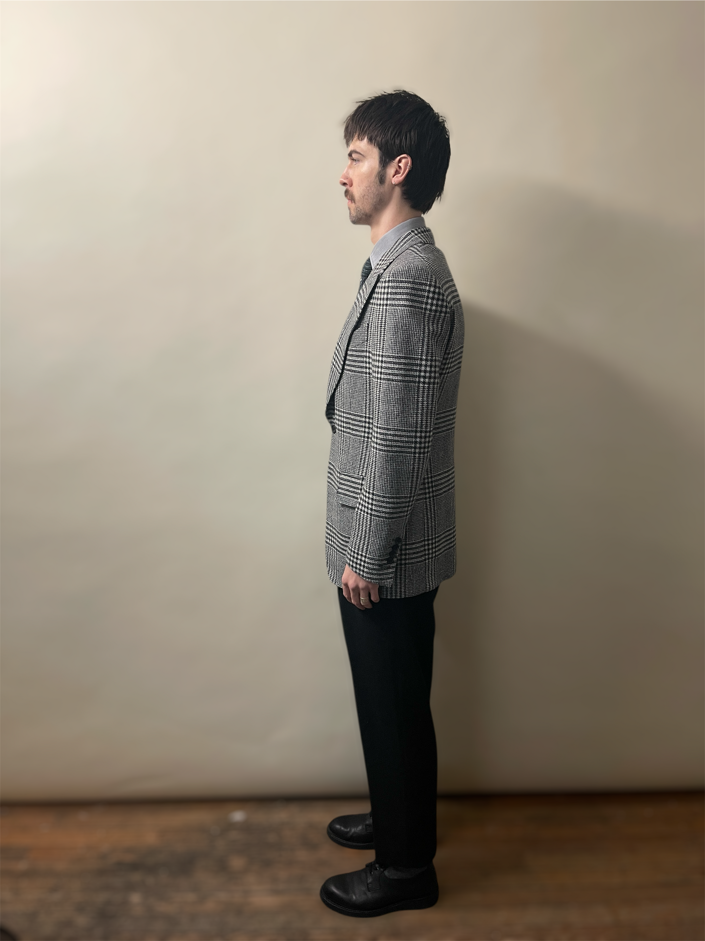 Tom Ford Multi Grey Glen Check Wool Cashmere Atticus Blazer 38R