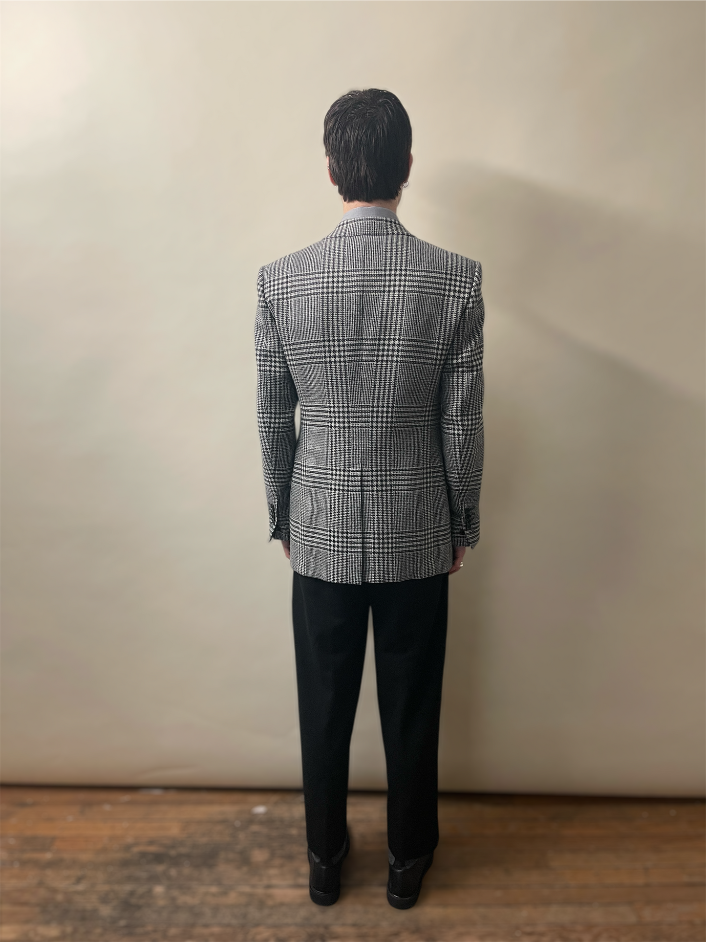 Tom Ford Multi Grey Glen Check Wool Cashmere Atticus Blazer 38R