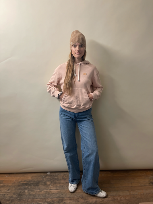 Acne Studios Light Pink Patch Logo Hoodie Medium - M