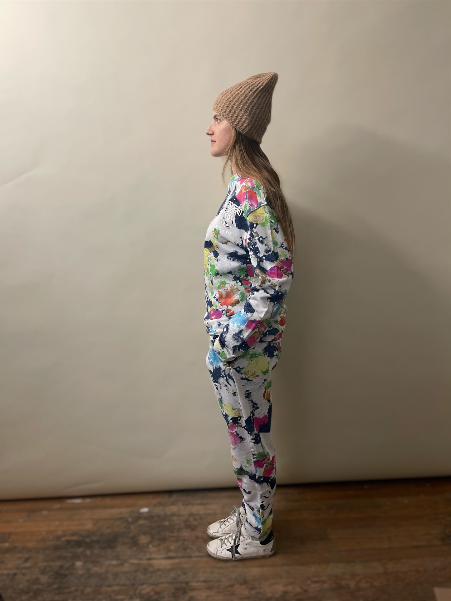 Moschino Couture White & Multicolour Tie-Dye Sweatpants 42