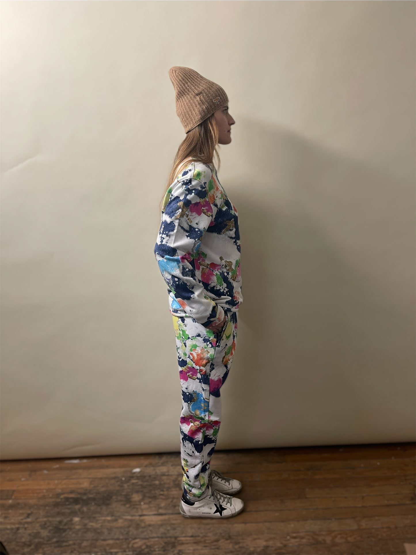 Moschino Couture White & Multicolour Tie-Dye Sweatpants 42