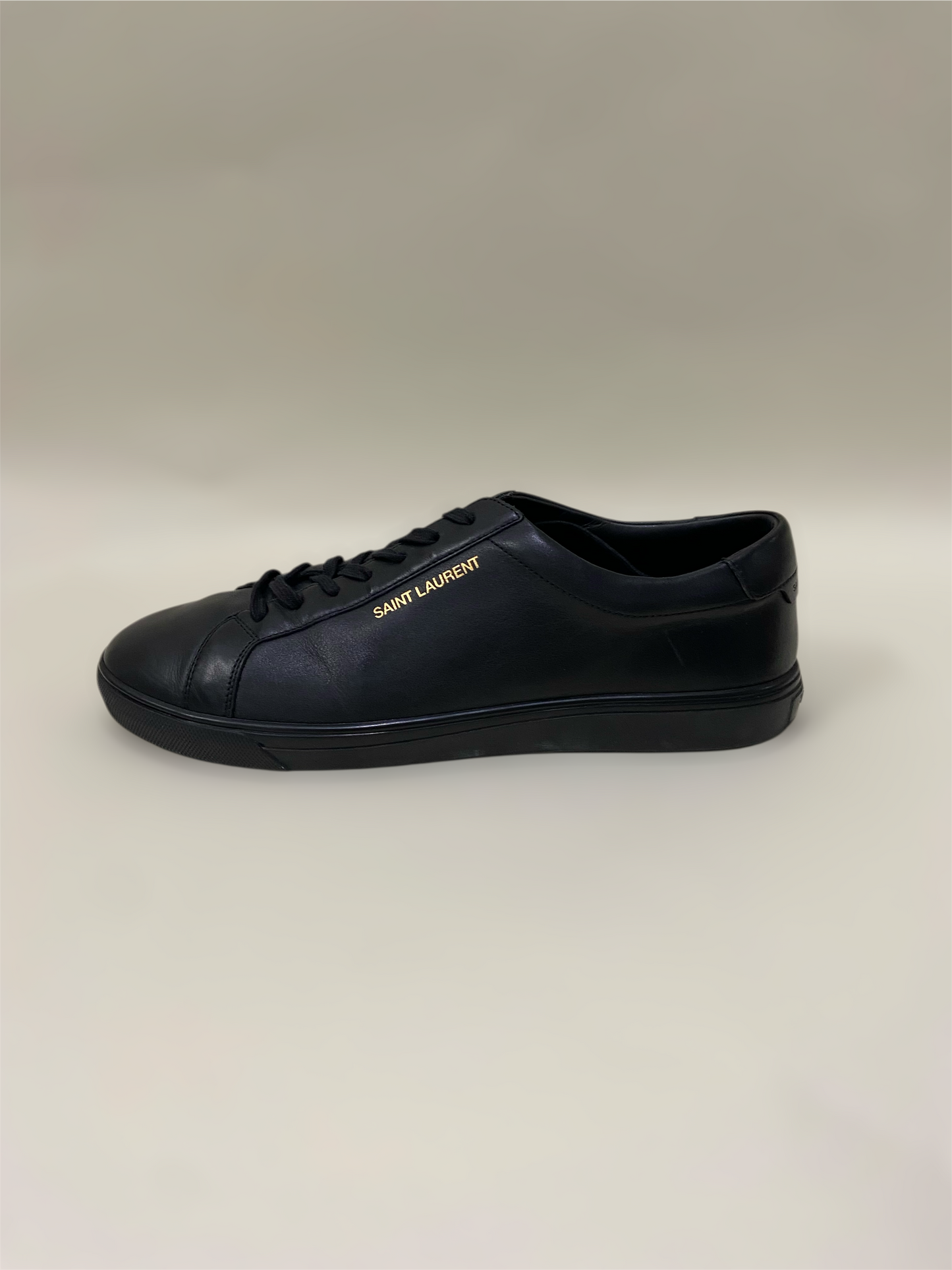 Saint Laurent Black Leather Basic Sneakers 8 M / 9.5 W