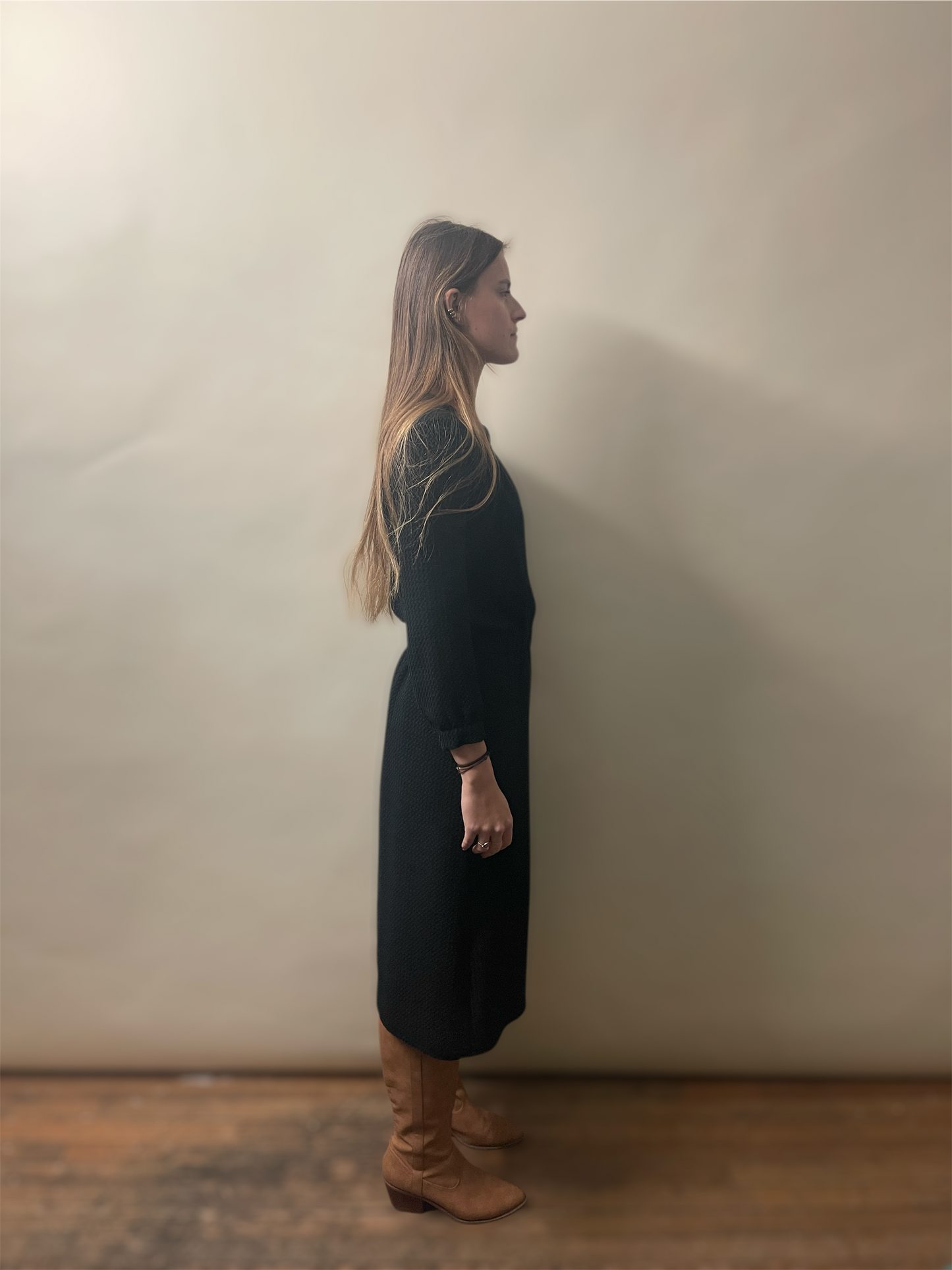 Ba&sh Black Textured Polyester LS Button Up Dress Small - S