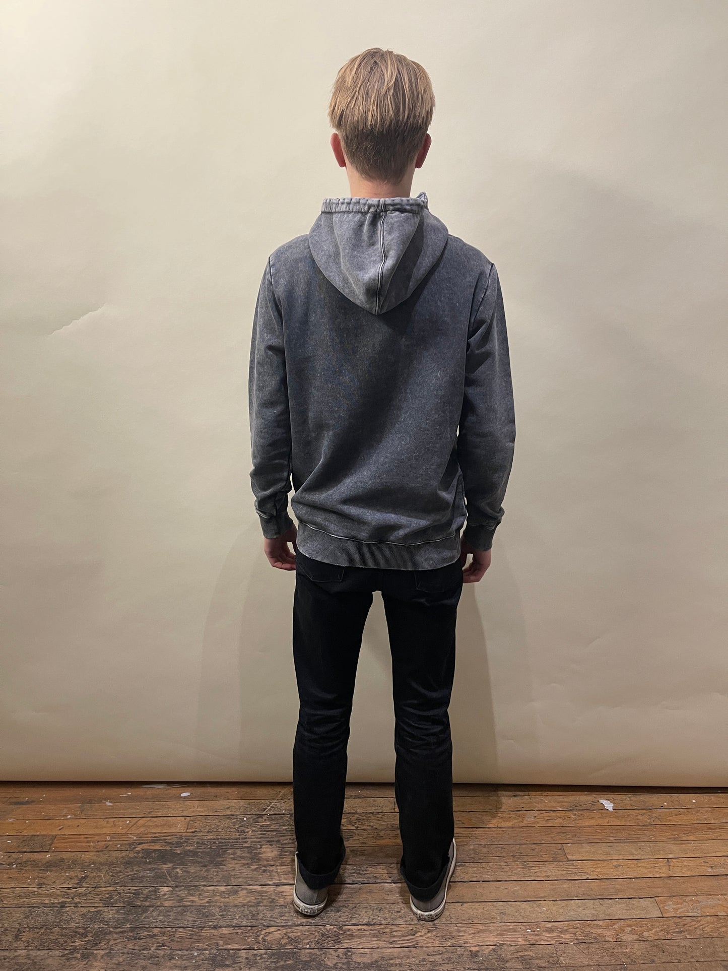 Saint Laurent Faded Grey Small Chest Logo Hoodie Extra Small - XS