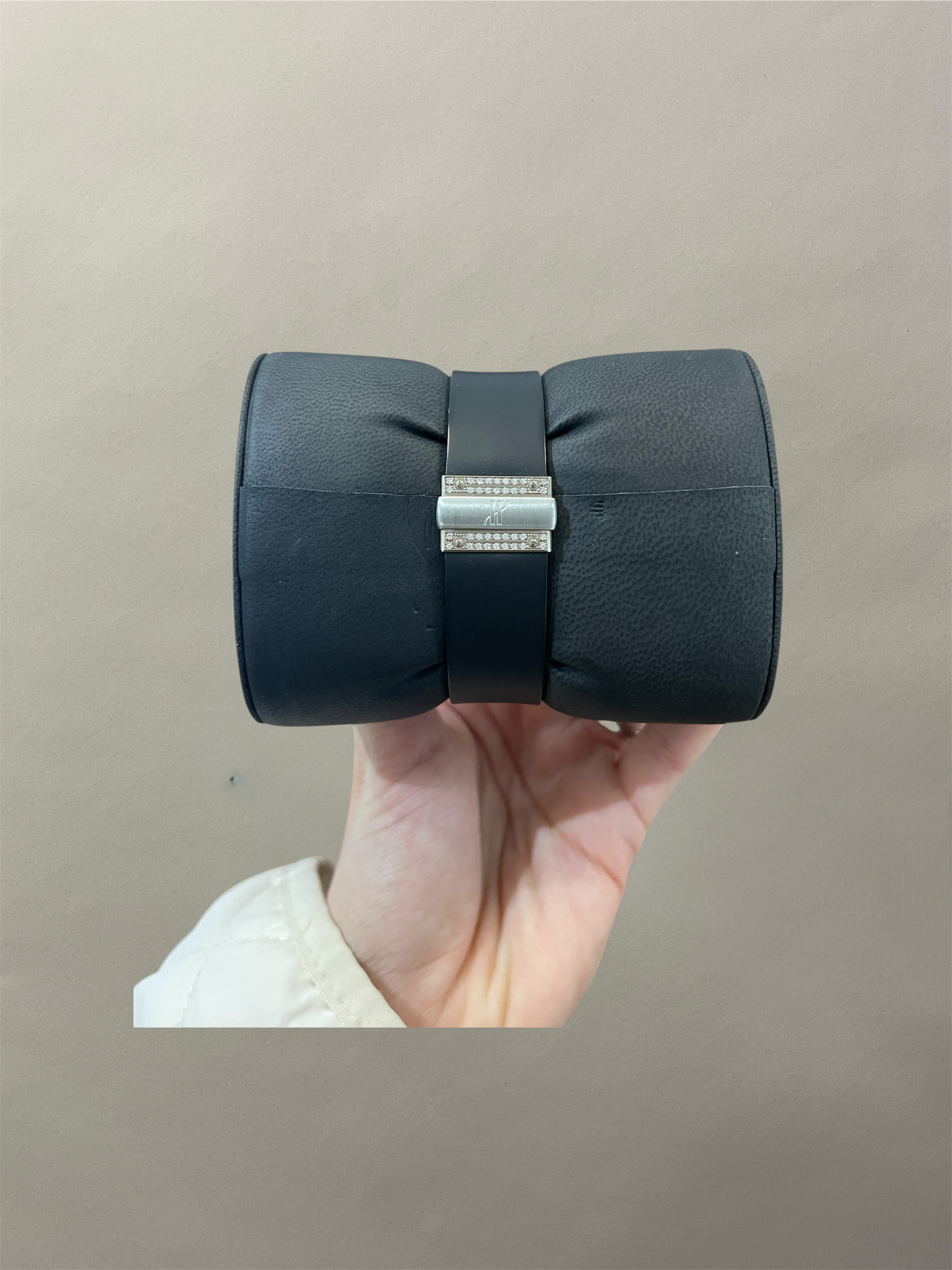 Hublot Silver & Blue Elegant MDM Chronograph Watch 40mm