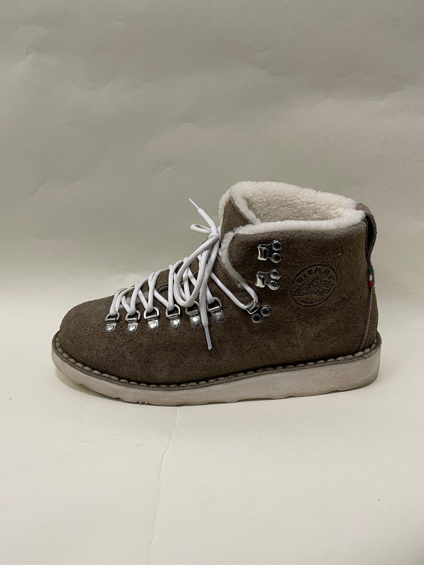 Diemme Olive Suede Shearling Lined Hiking Boots 8 M / 9.5 W