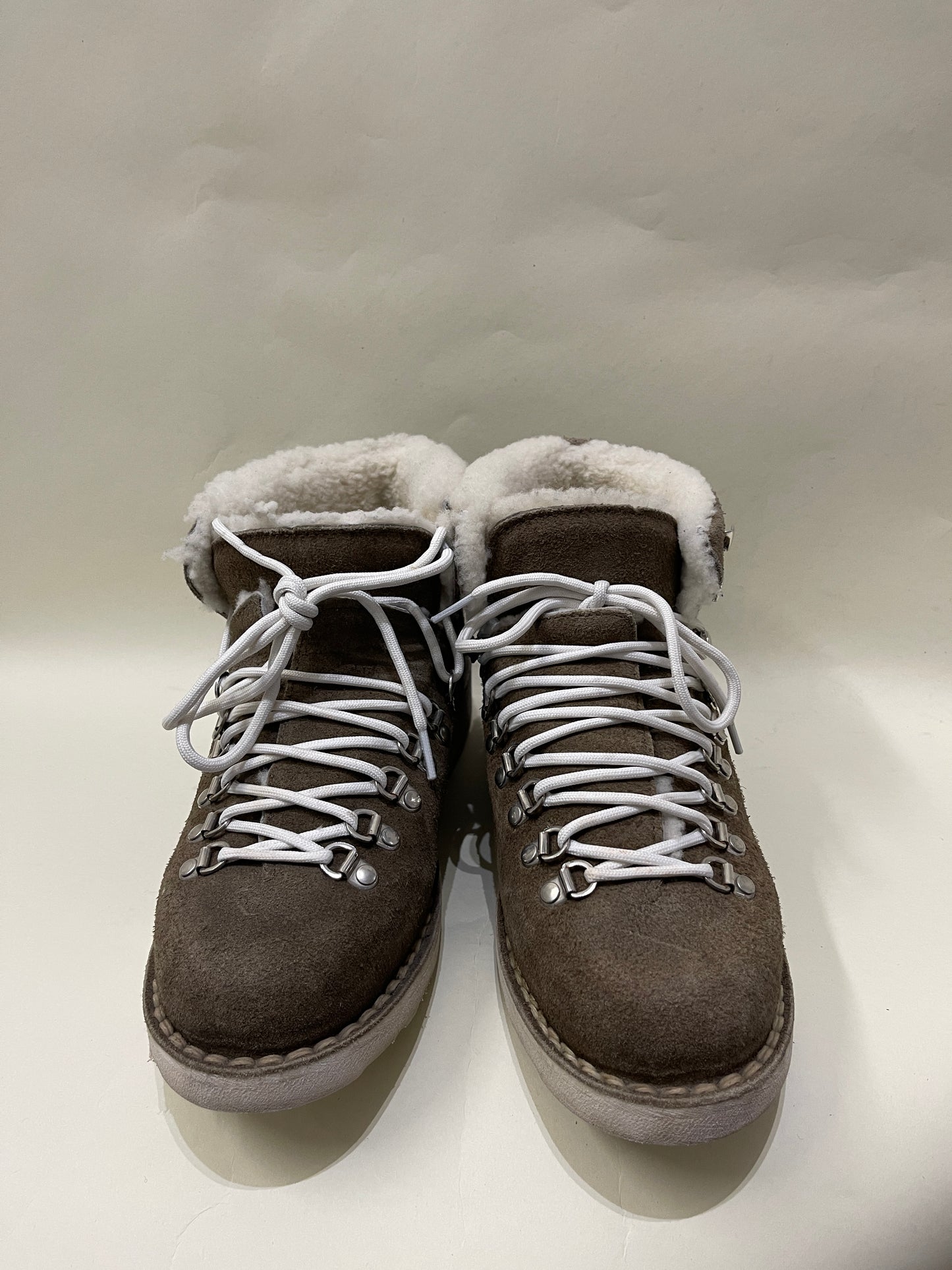 Diemme Olive Suede Shearling Lined Hiking Boots 8 M / 9.5 W