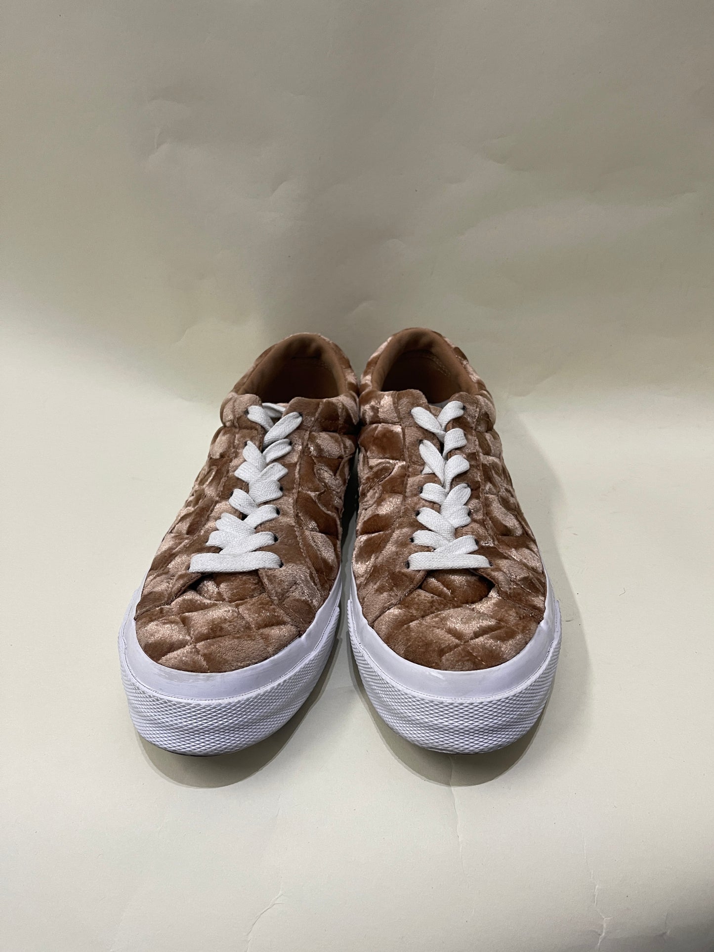 Converse x Golf Le Fleur Brown Sugar Quilted Velvet One Star Sneakers 10.5 M / 12 W