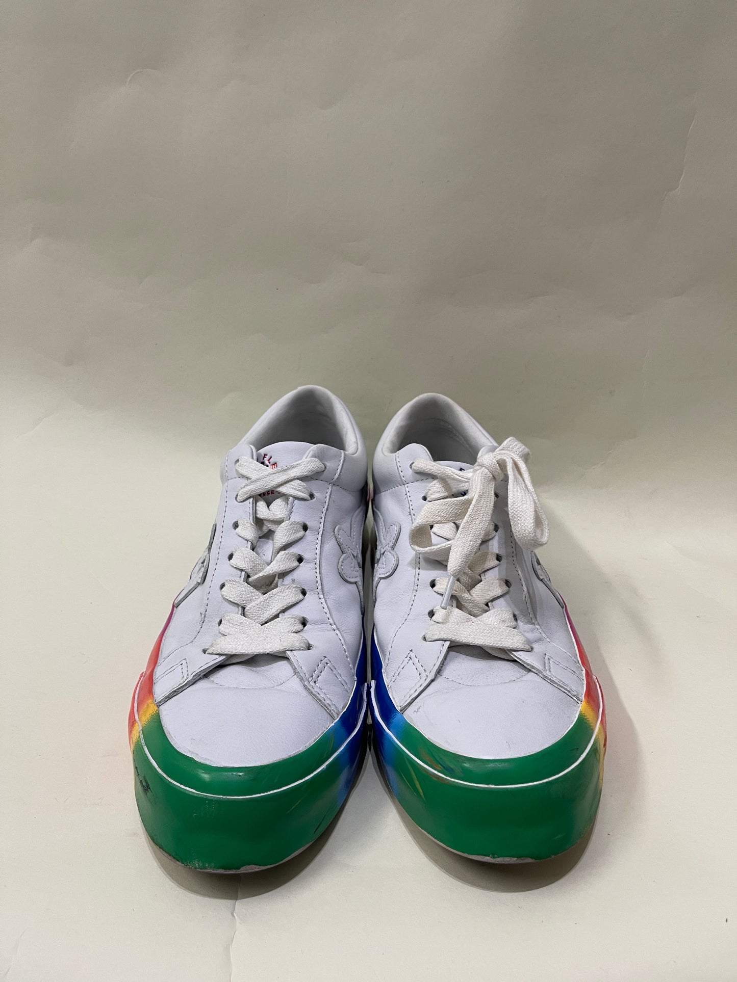 Converse x Golf Le Fleur White & Rainbow One Star Ox Sneakers 11 M / 12.5 W