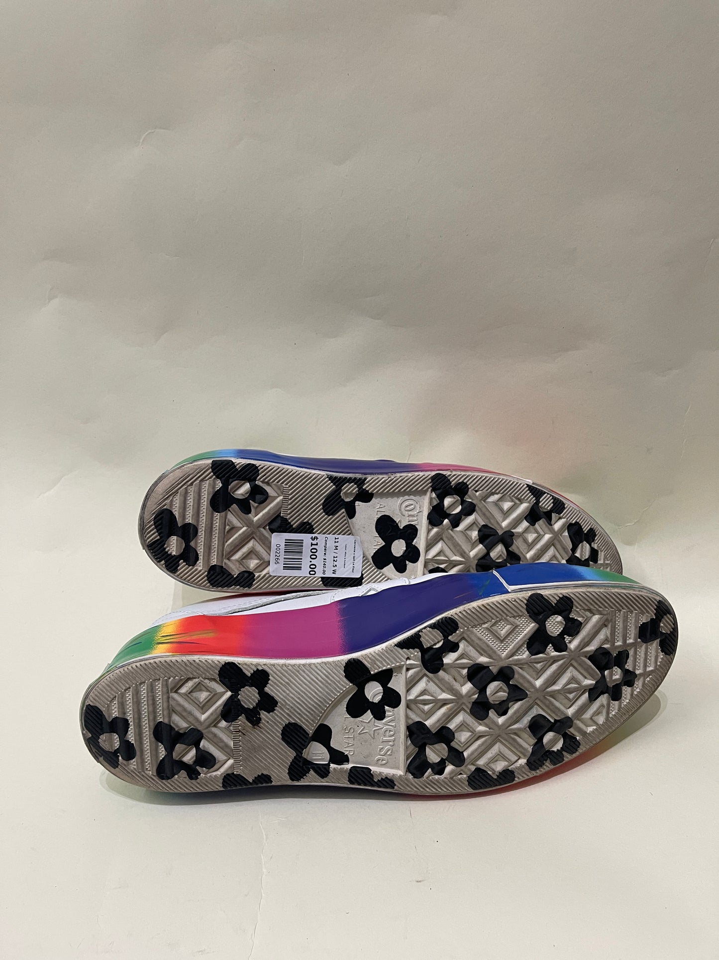 Converse x Golf Le Fleur White & Rainbow One Star Ox Sneakers 11 M / 12.5 W