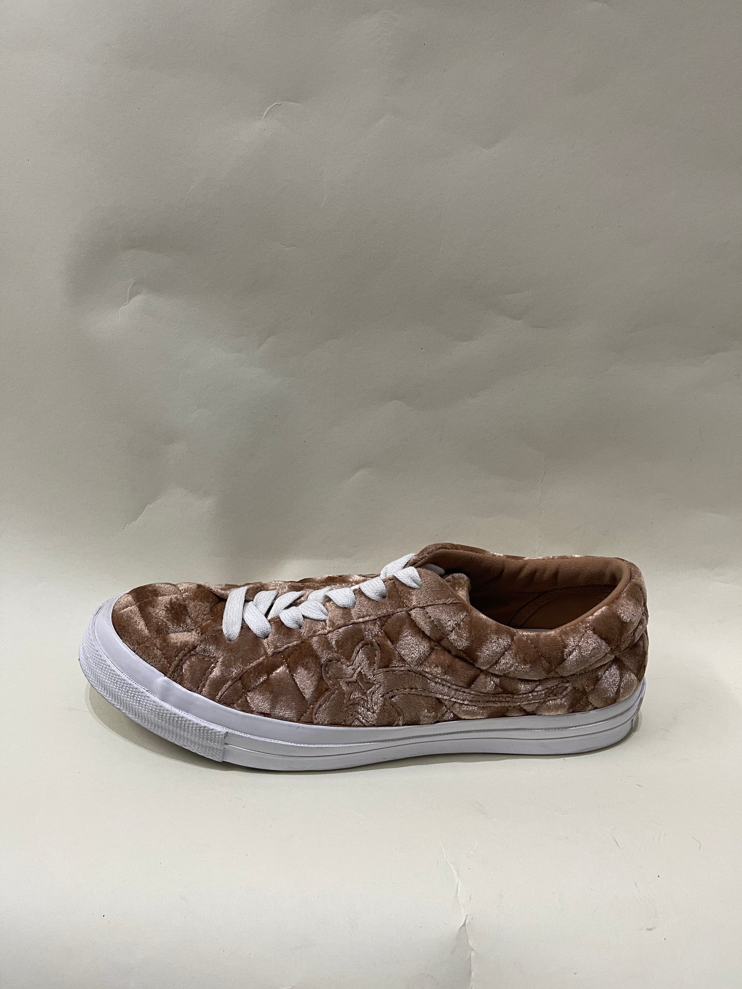 Converse x Golf Le Fleur Brown Sugar Quilted Velvet One Star Sneakers 10.5 M / 12 W