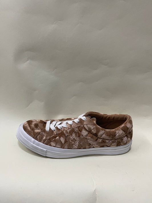 Converse x Golf Le Fleur Brown Sugar Quilted Velvet One Star Sneakers 10.5 M / 12 W