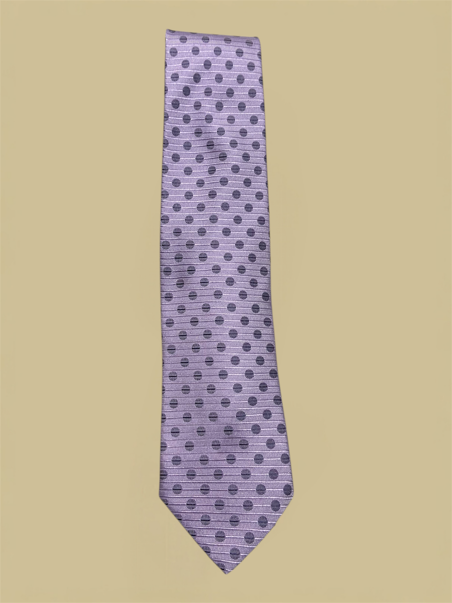 Giorgio Armani Lavender & Purple Striped & Dotted Silk Tie