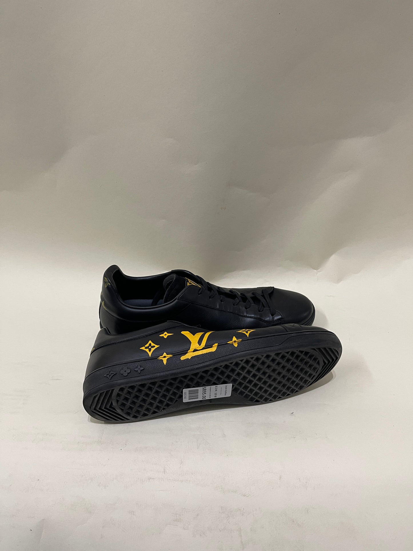 Louis Vuitton Black & Yellow Leather Luxembourg Sneakers 8.5 M / 10 W