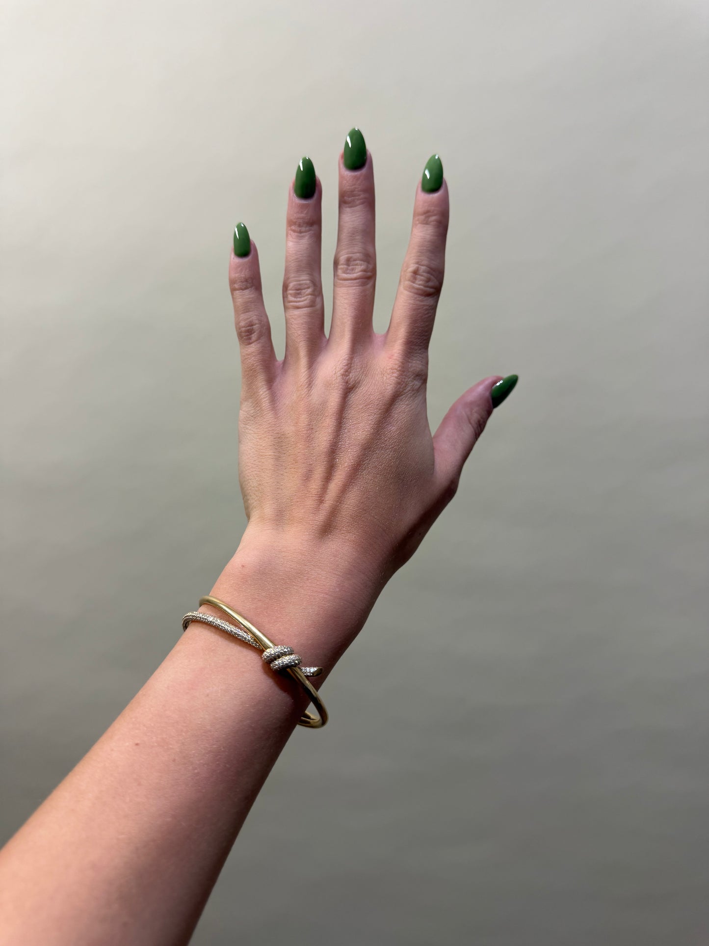 Tiffany & Co. Gold Double Row Hinged Diamond Bangle