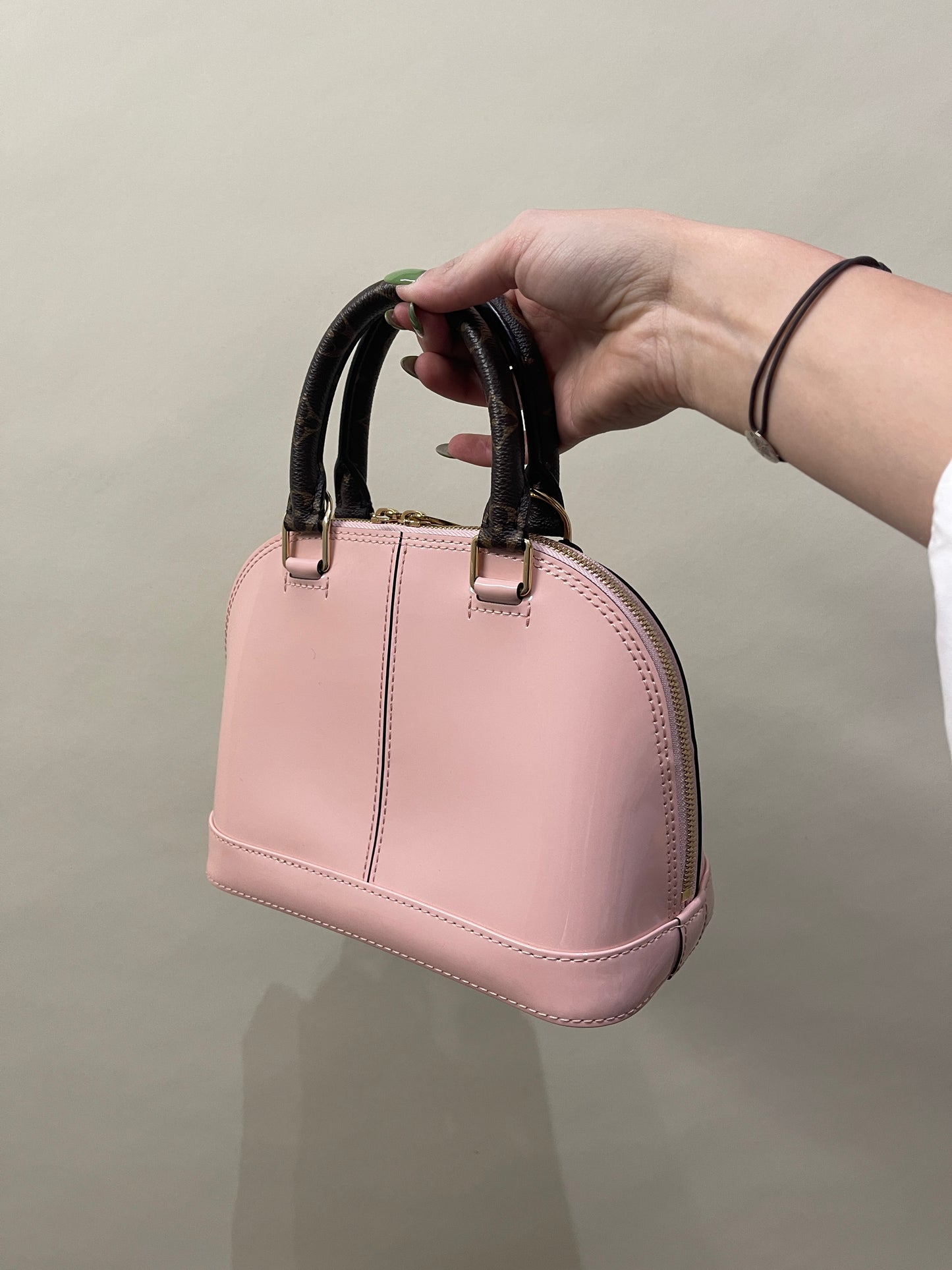Louis Vuitton Baby Pink Patent Leather Alma BB Bag