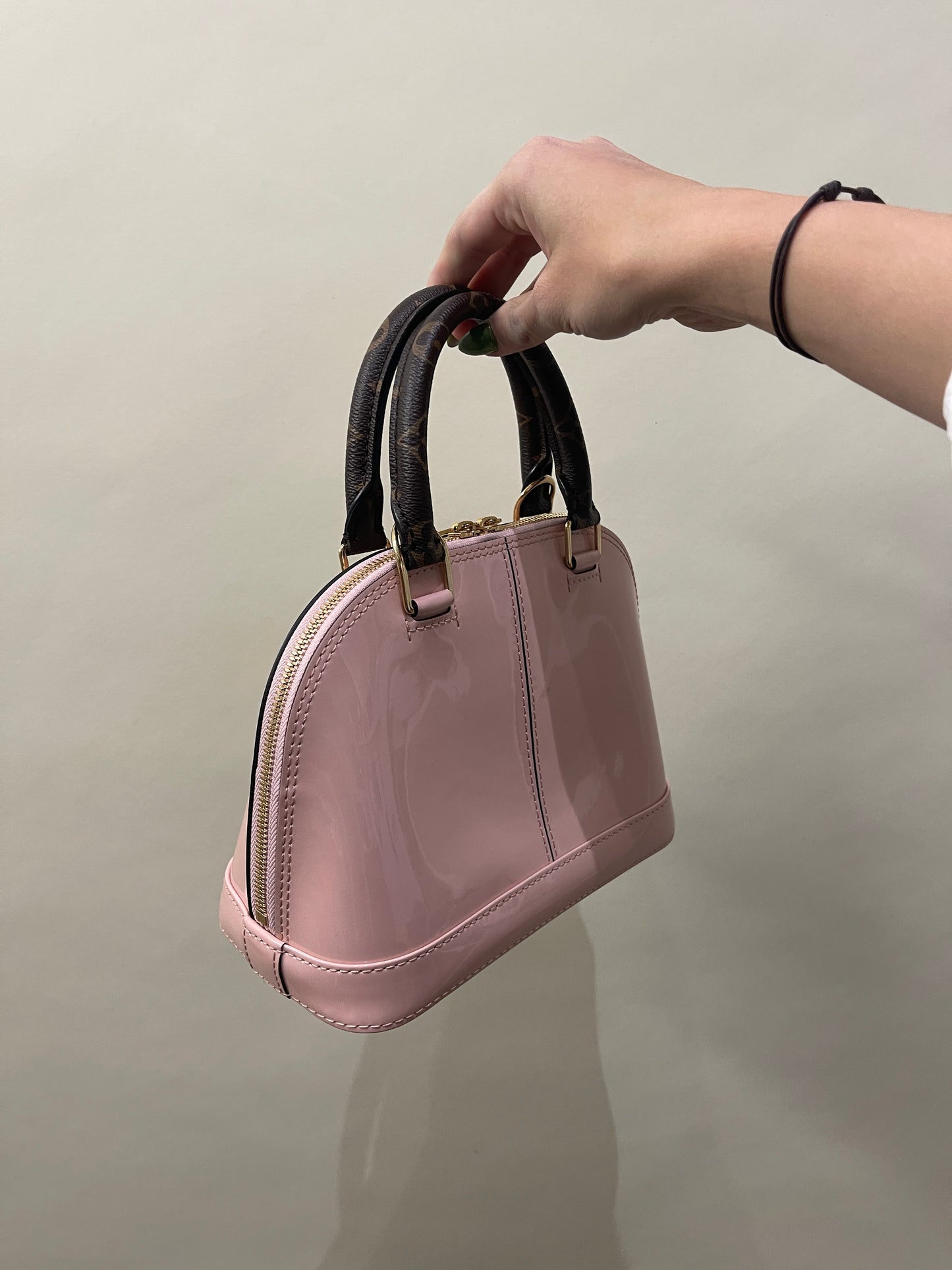 Louis Vuitton Baby Pink Patent Leather Alma BB Bag