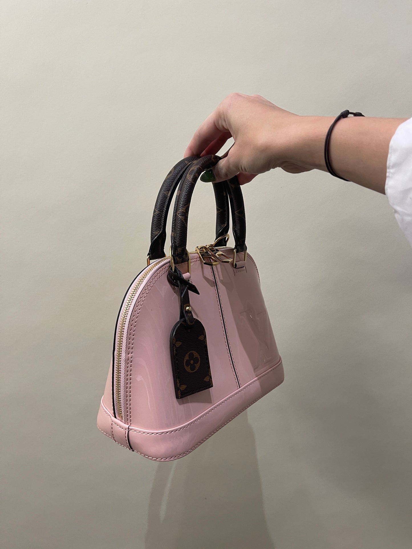 Louis Vuitton Baby Pink Patent Leather Alma BB Bag