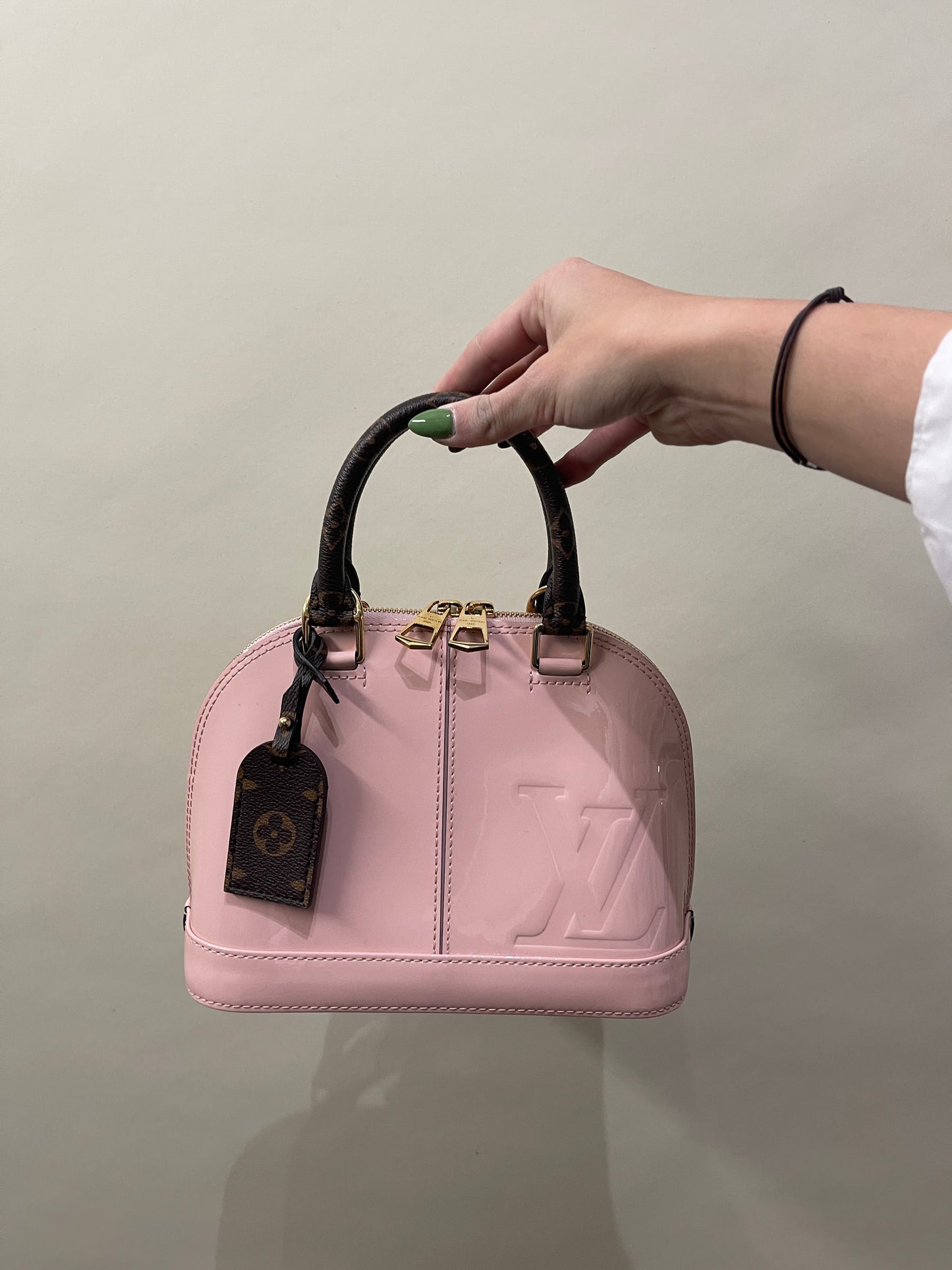 Louis Vuitton Baby Pink Patent Leather Alma BB Bag