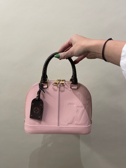 Louis Vuitton Baby Pink Patent Leather Alma BB Bag