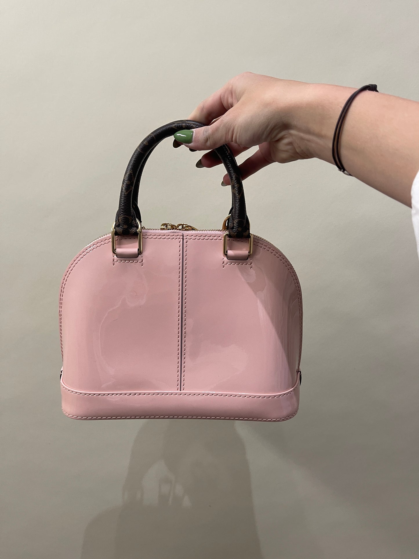 Louis Vuitton Baby Pink Patent Leather Alma BB Bag